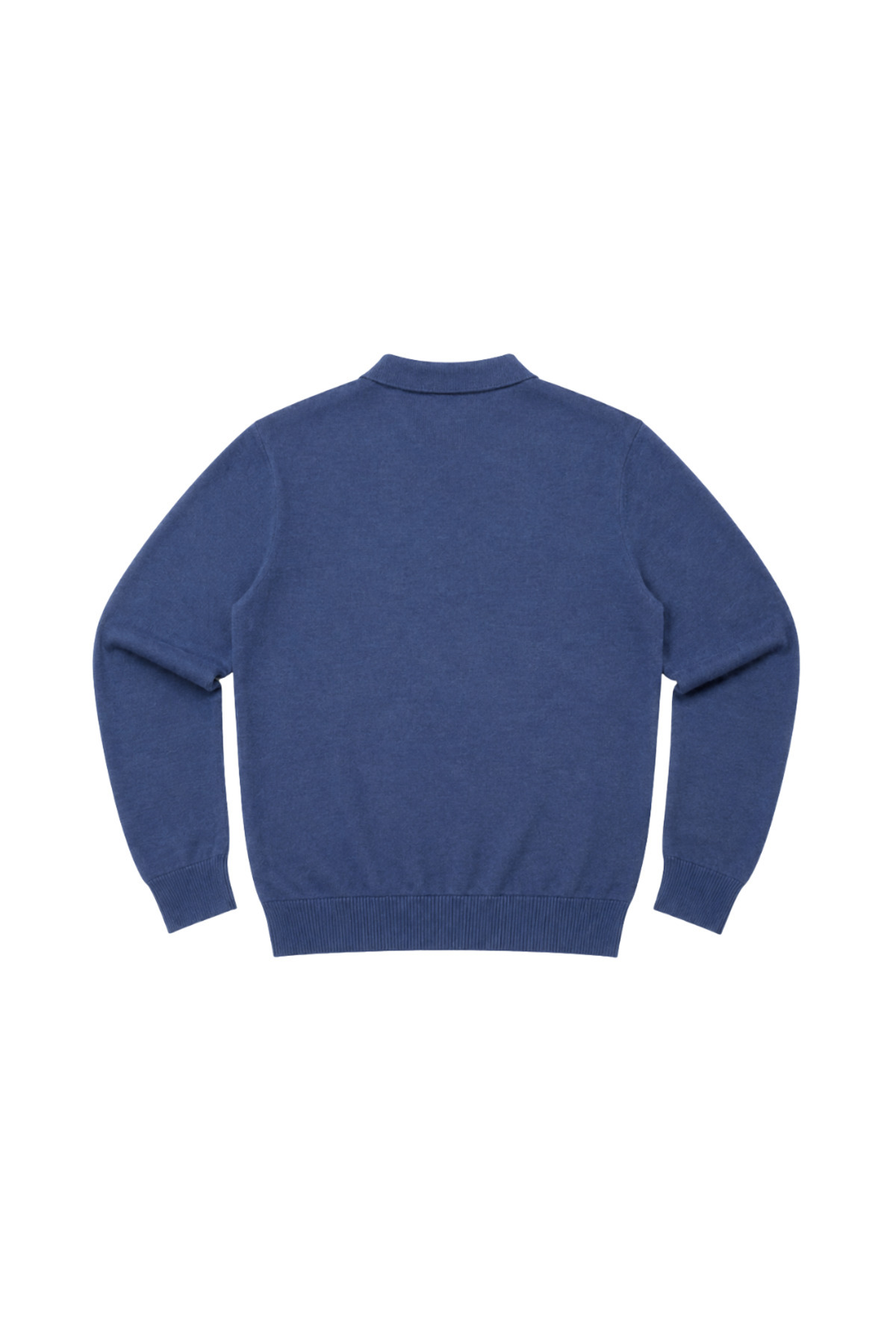BattalModa Erkek Büyük Beden İndigo Düğmeli Polo Yaka Triko Kazak 3XL-4XL-5XL-6XL görsel 5