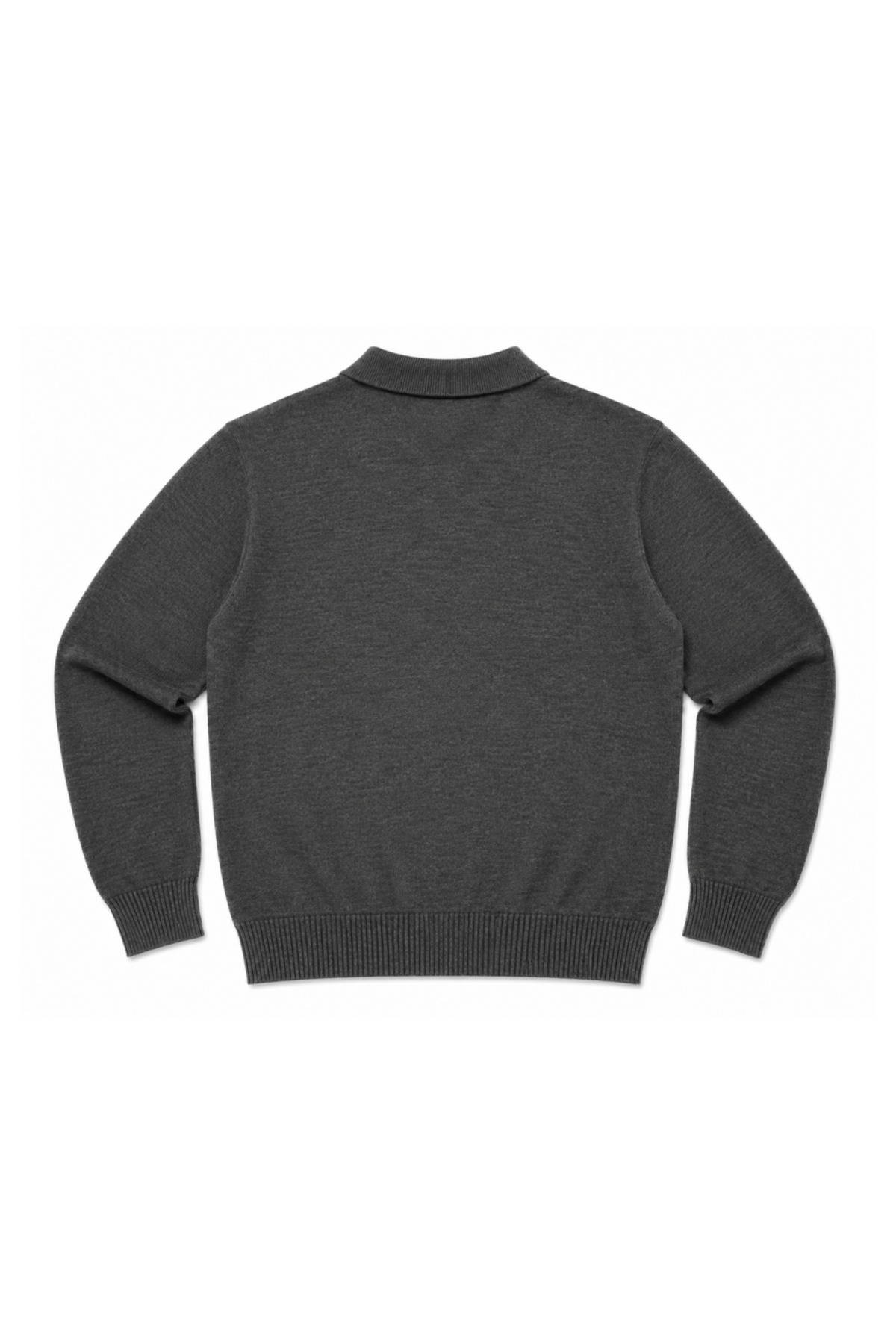 BattalModa Erkek Büyük Beden Füme Düğmeli Polo Yaka Triko Kazak 3XL-4XL-5XL-6XL görsel 5