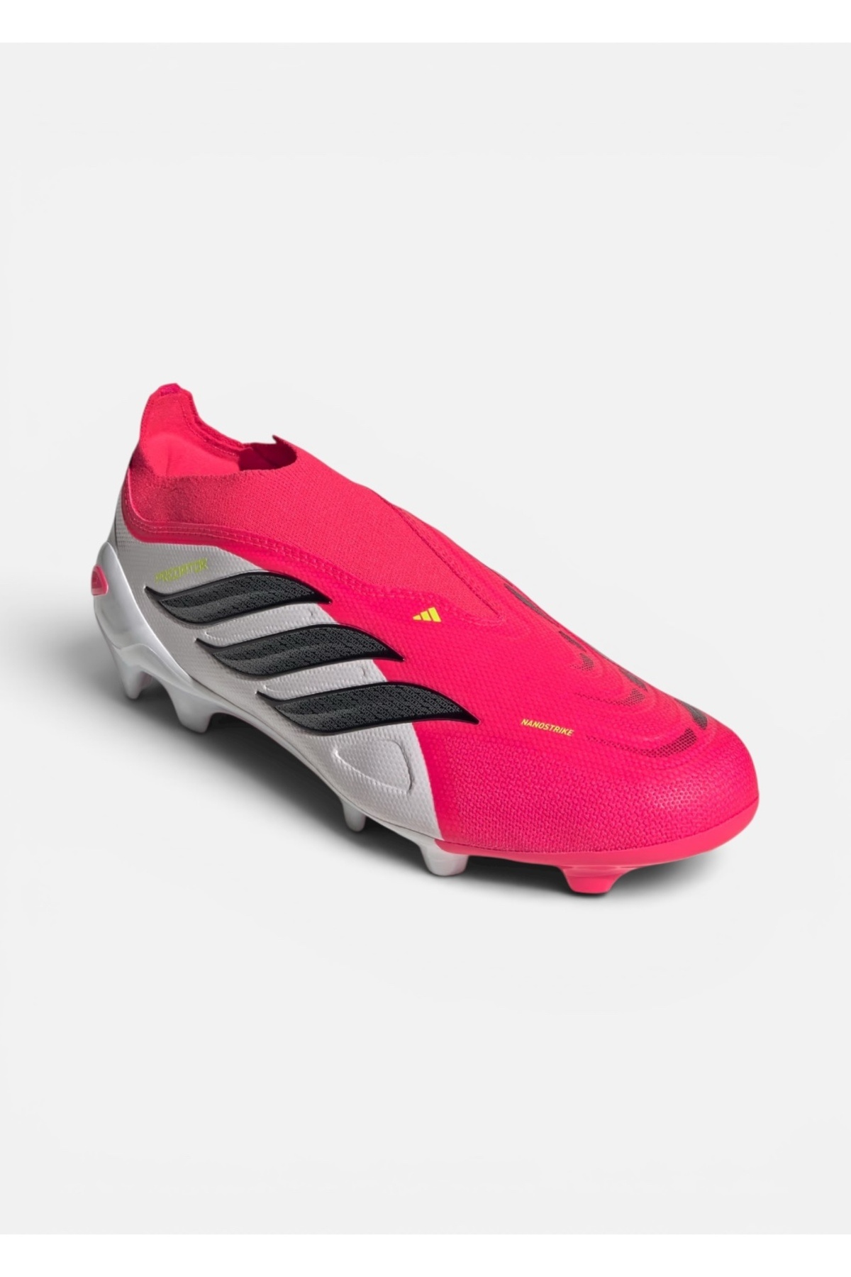adidas Predator League LL JS2997 Bağcıksız FG Erkek Futbol Kramponu Çim Saha Kırmızı görsel 5