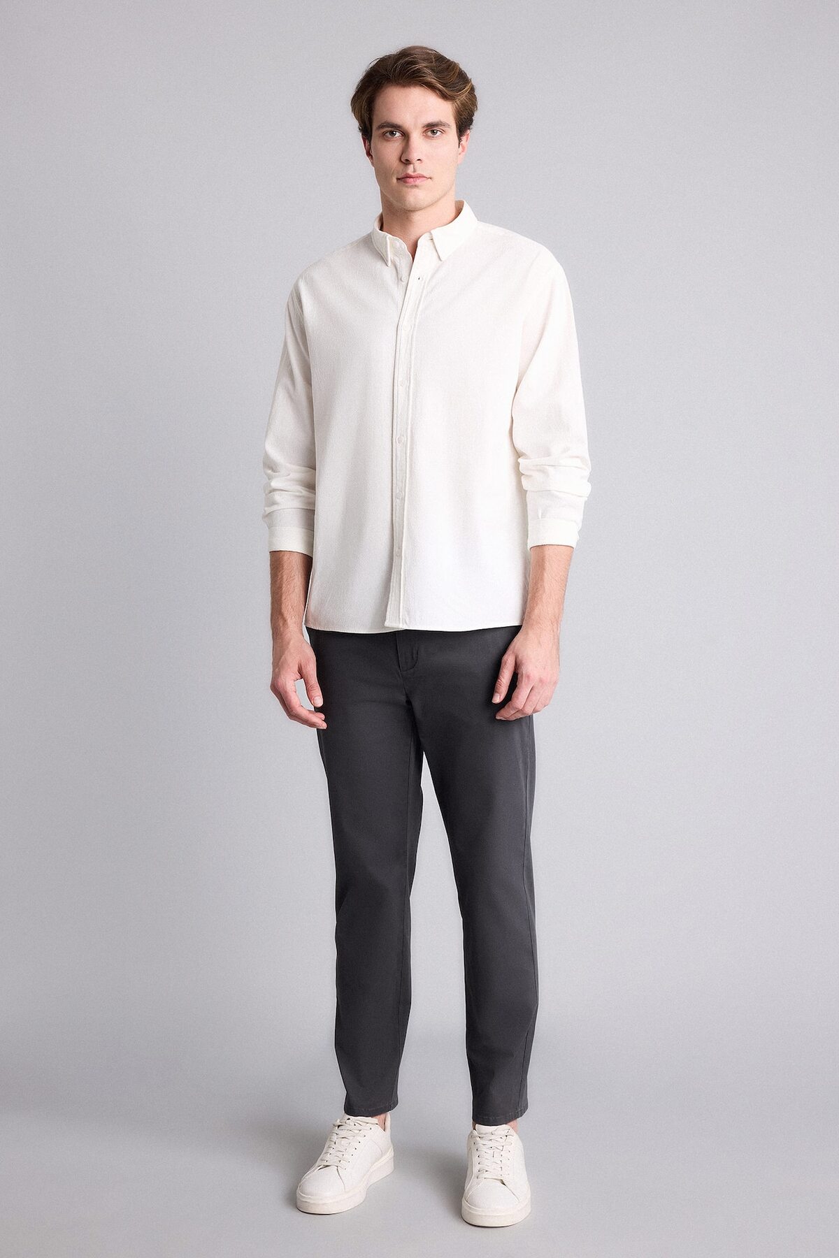 Regular Fit Düz Paça Pantolon H4809AX26AU — خاکستری — تصویر 2 از 5