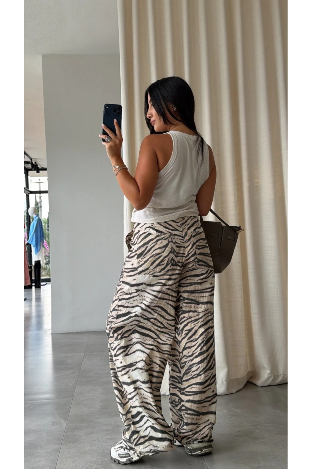 My Blog Bej Zebra Desen Pantolon - 19005 görsel 5