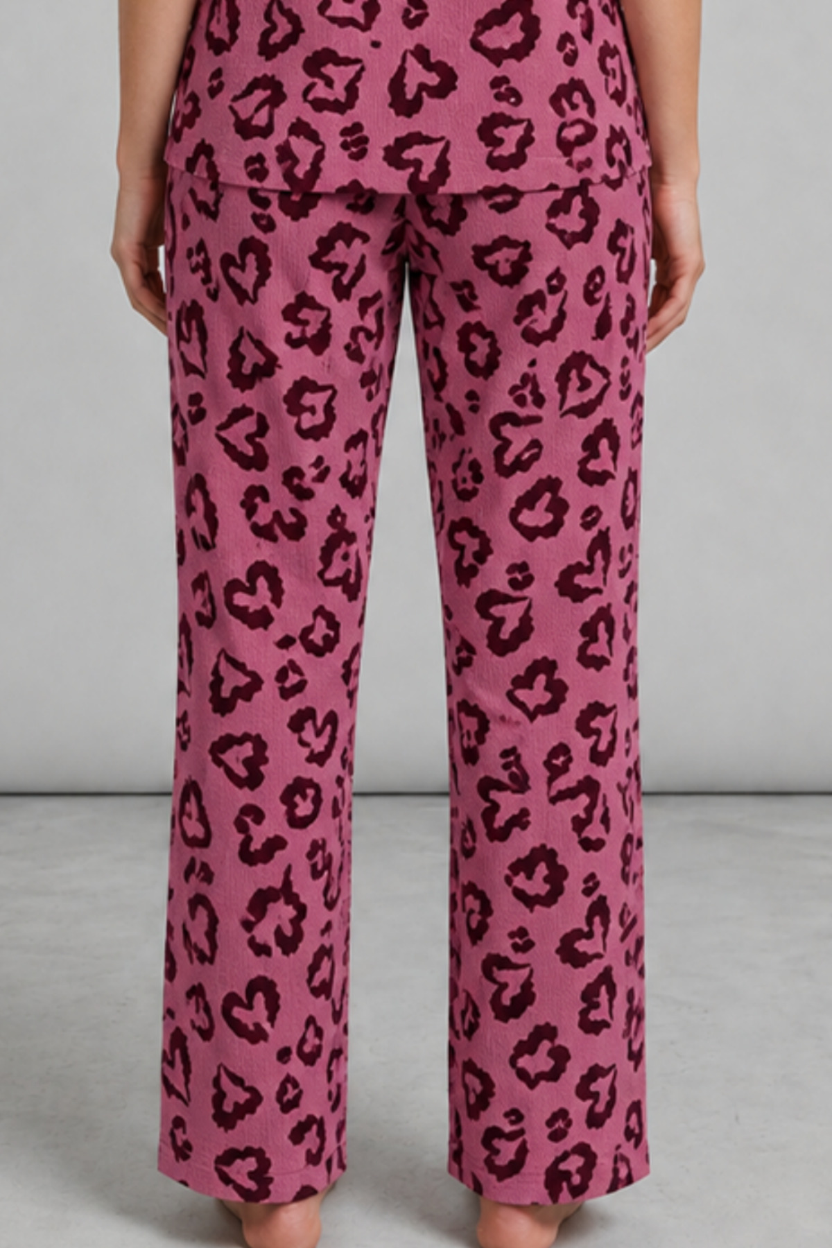 FİT WOMEN Kadın Kısa Kollu Rahat Mor Pijama Takımı 4734 görsel 6