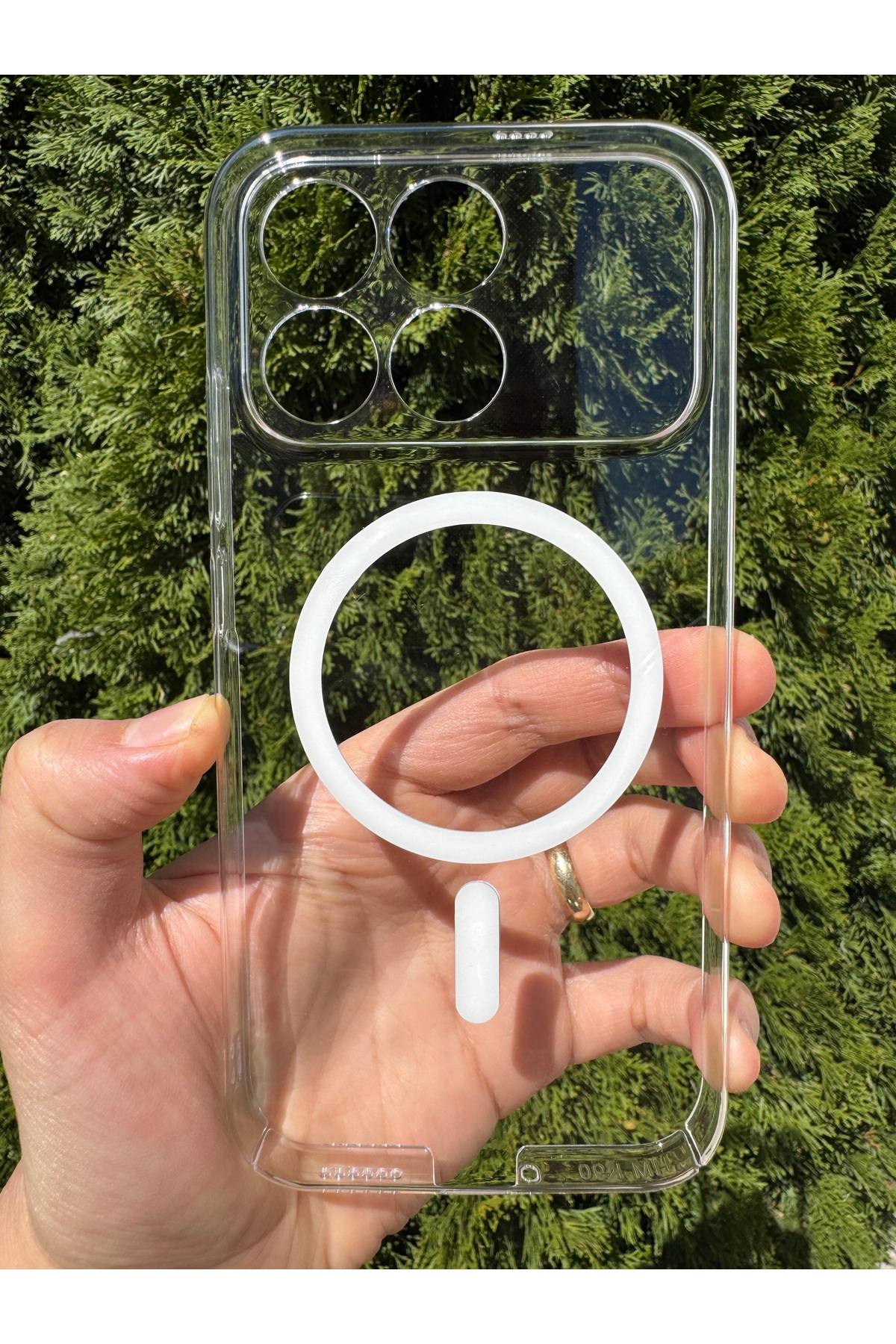 Poco F8 Pro Uyumlu Kılıf İnce Sert Sararmaz Magsafe Kamera Korumalı Koruyucu Dayanıklı Transparan Arka Kapak