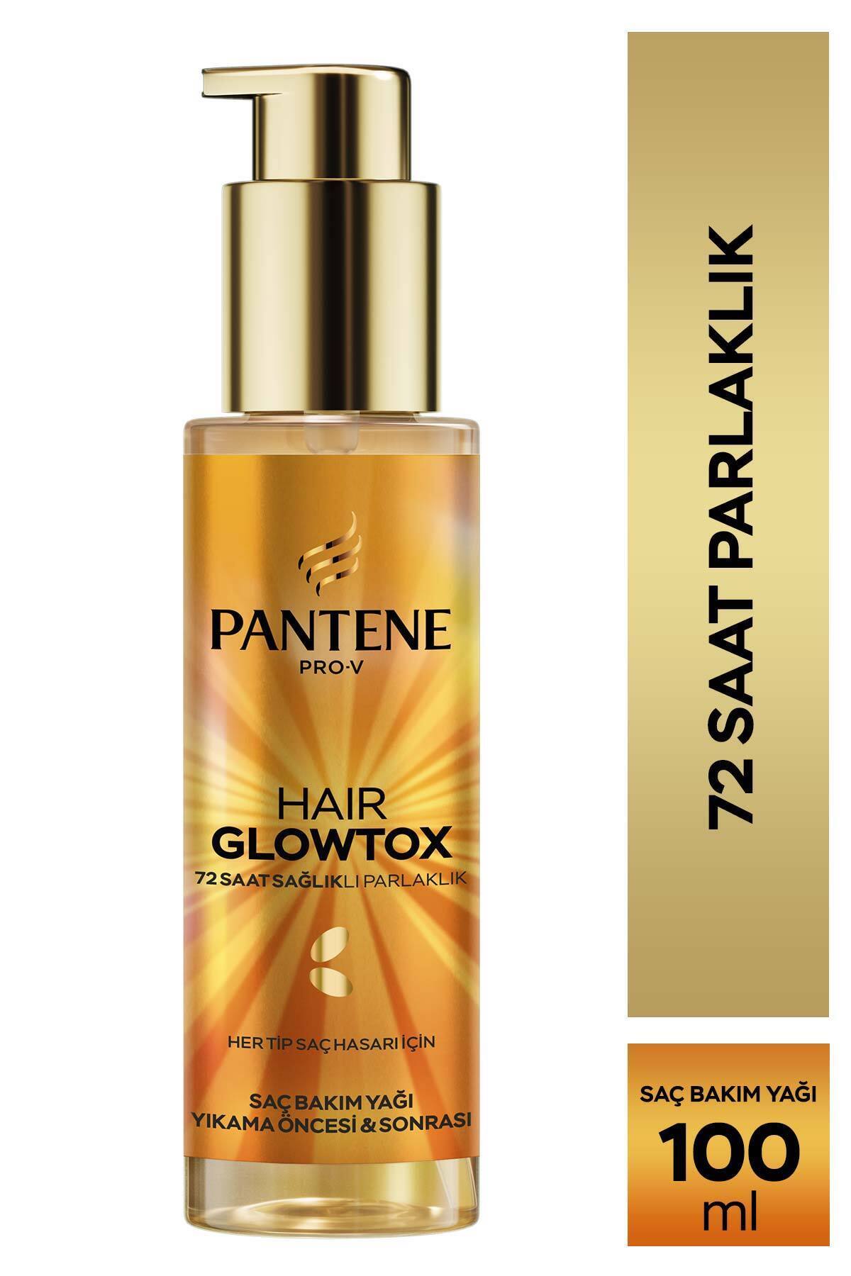 Pantene Hair Glowtox Parlaklık Veren Cam Şişe Saç Bakım Yağı, Yıkama Öncesi ve Sonrası 100ml — 8006530423700