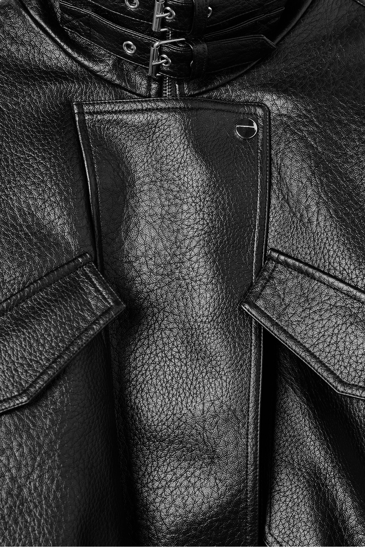 Stradivarius Vatkalı cepli suni deri ceket görsel 8