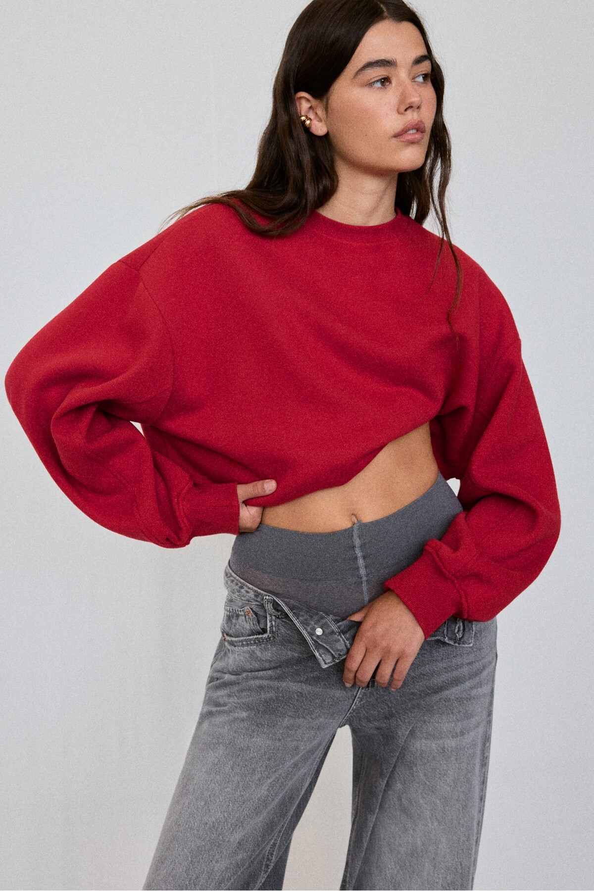 Stradivarius Basic sweatshirt görsel 3