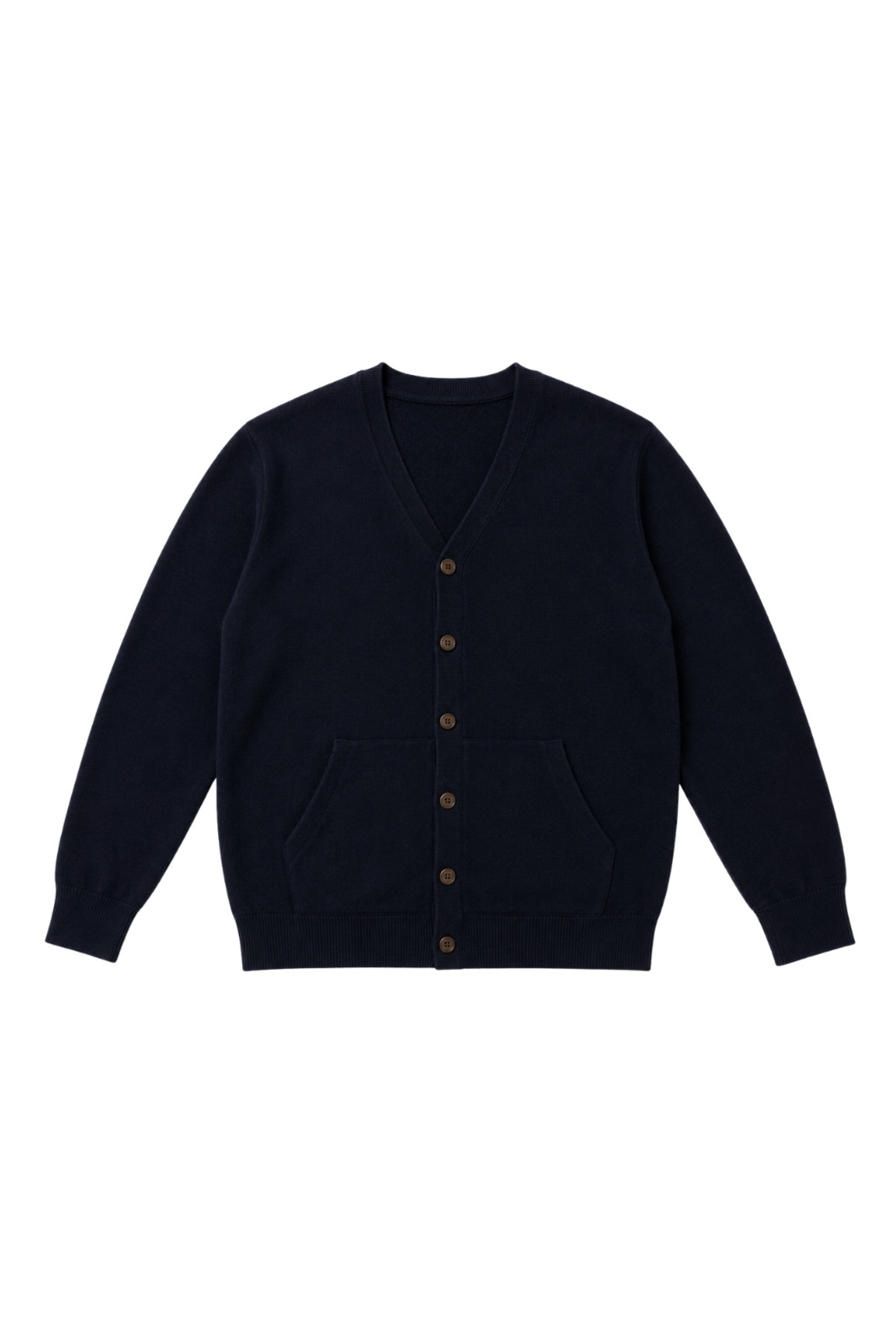 BattalModa Erkek Büyük Beden Lacivert Cepli Düğmeli Triko Hırka 3XL-4XL-5XL-6XL görsel 4