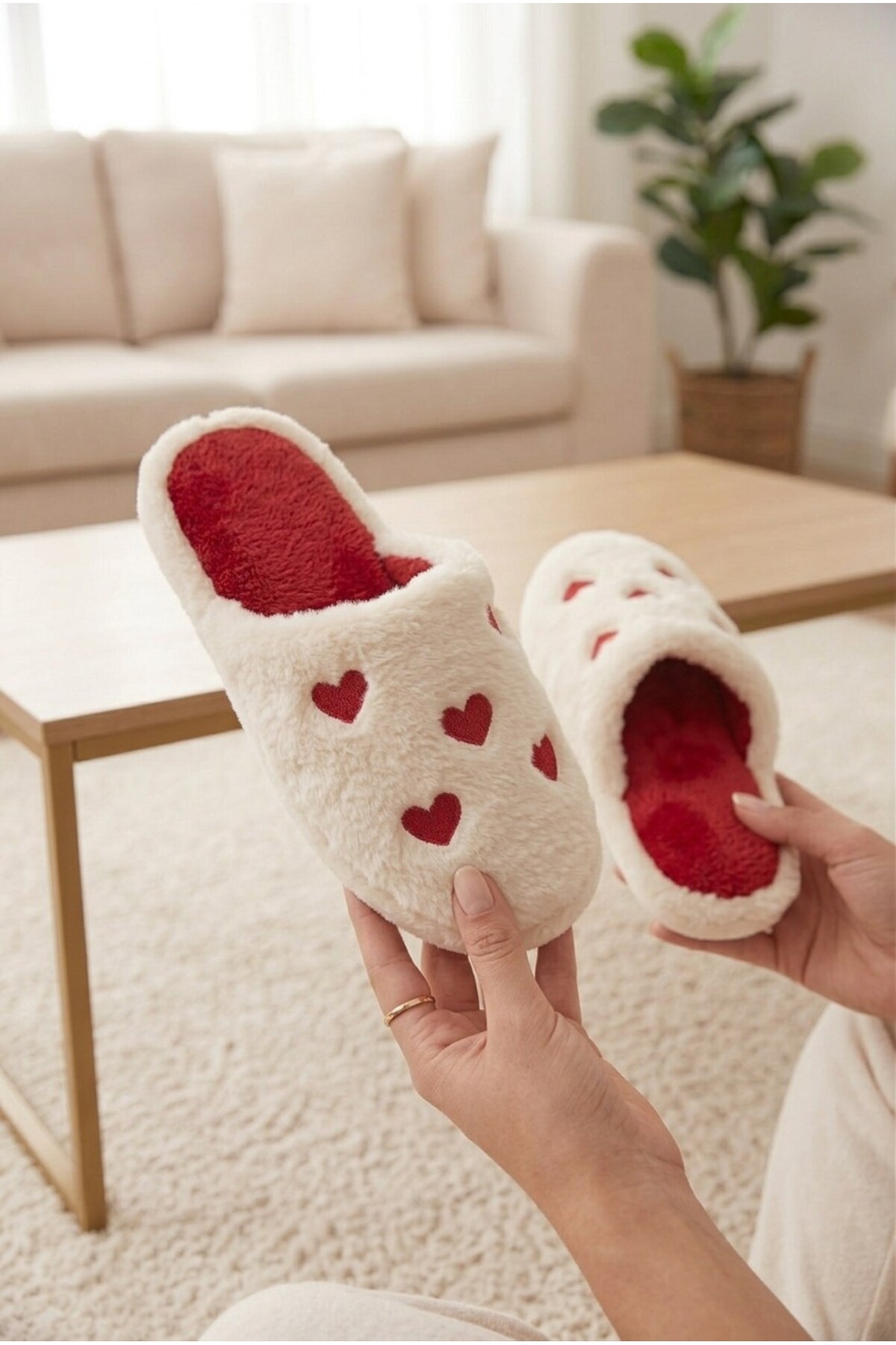 Moda Frato 3'lü Paket LOVELY Kapalı Kadın Terlik Ev Terliği Ses Yapmayan Taban Yumuşak Rahat Terlik görsel 7