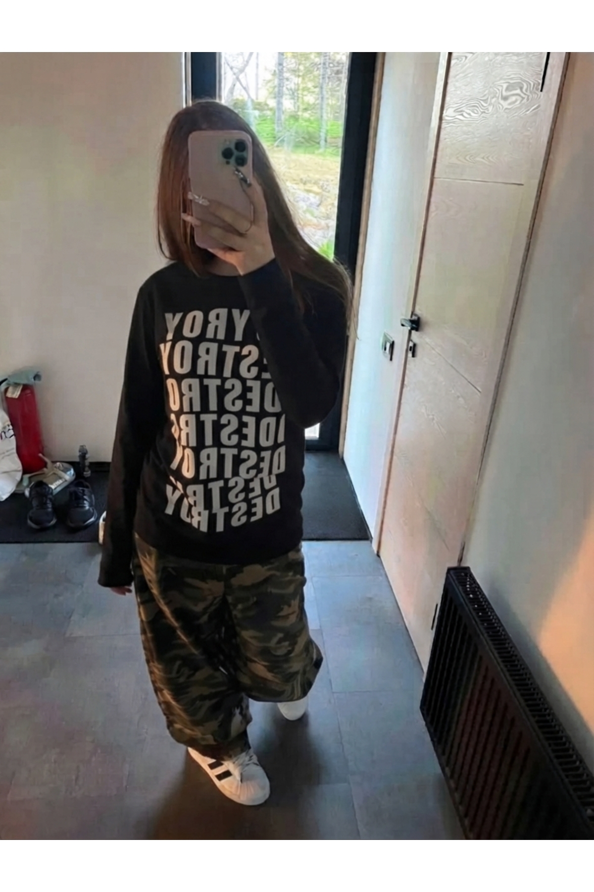 StartMore Long Sleeve Destroy Vintage Trend Uzun kollu T-shirt Baskılı trend