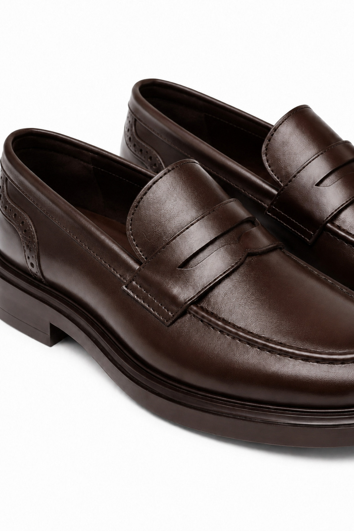 VARNAS Erkek Kahverengi Hakiki Deri Loafer Ayakkabı - Thunder görsel 3