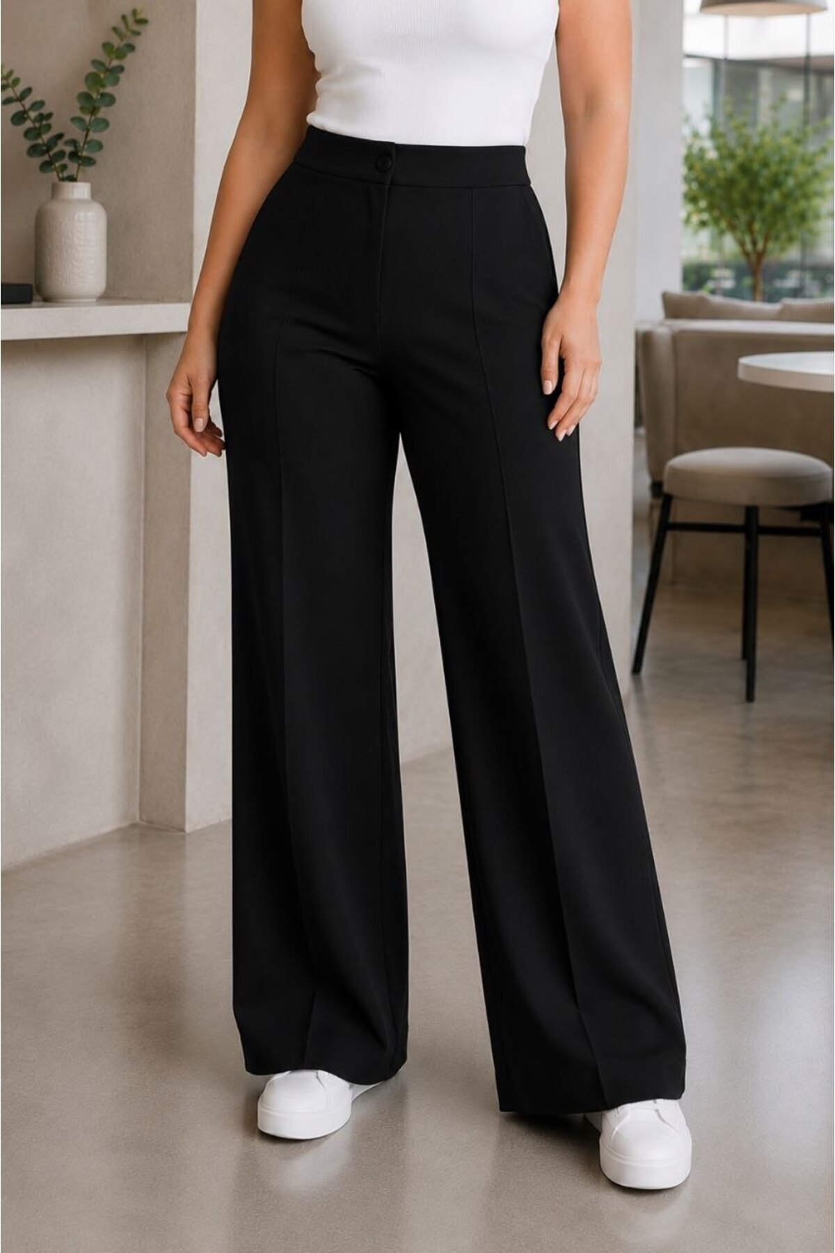 Maison La Femme Kadın Büyük Beden Pantolon Çımalı görsel 2