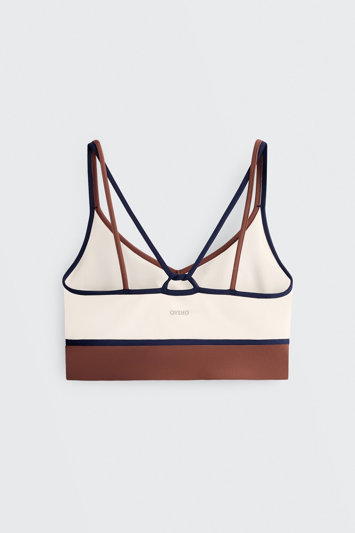 Oysho Comfortlux orta destekli renk bloklu spor sütyen görsel 8