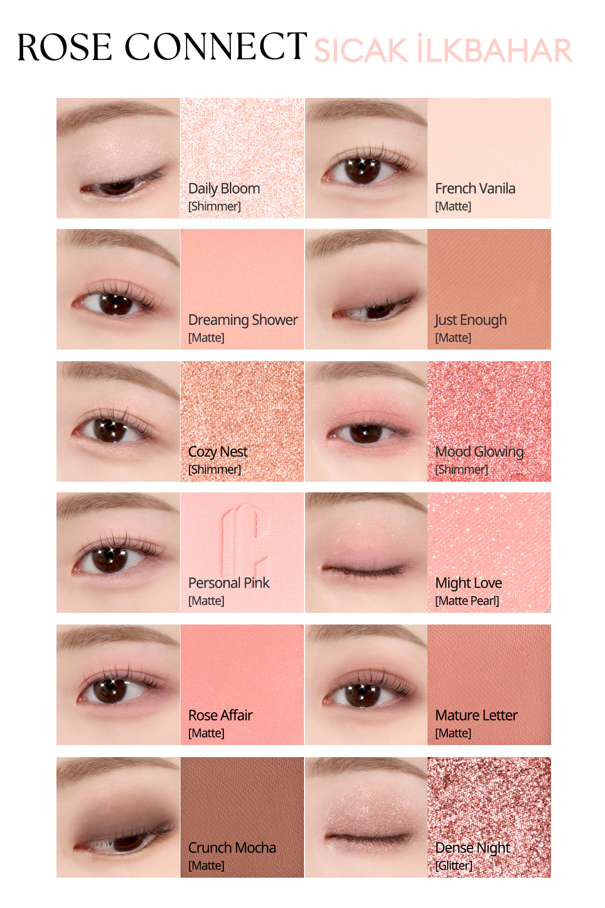 Hafif Dokulu Yoğun Renklere Sahip Göz Farı Paleti CLIO Pro Eye Palette Air (02 Rose Connect) — رنگارنگ 111121 — تصویر 4 از 9
