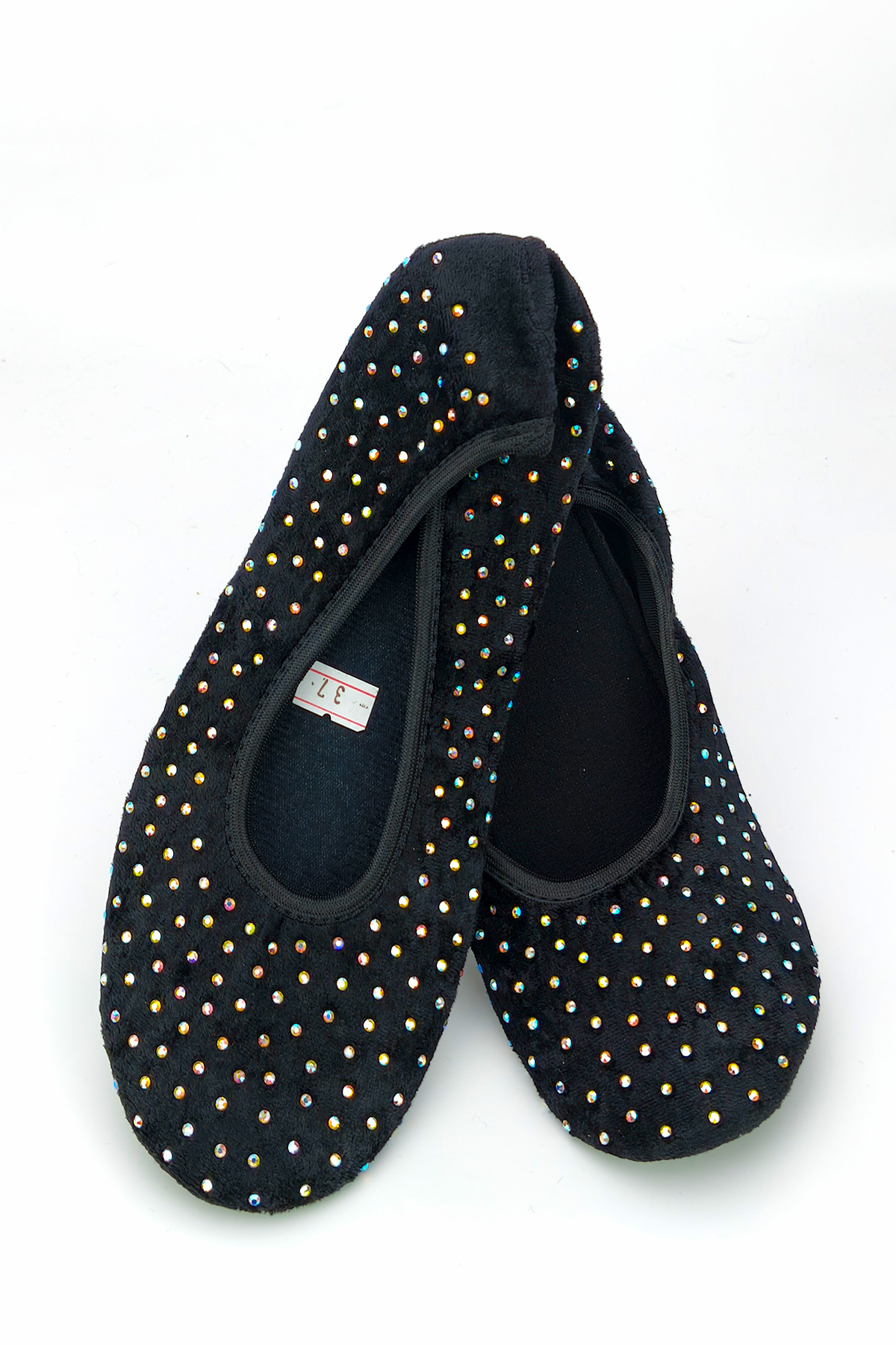 CEYDA SHOES Süslü Kadife Ev,hac, Umre Babeti, Günlük Babet,tüylü Babet, Panduf, Patik, Gösteri Pisi Pisi görsel 3