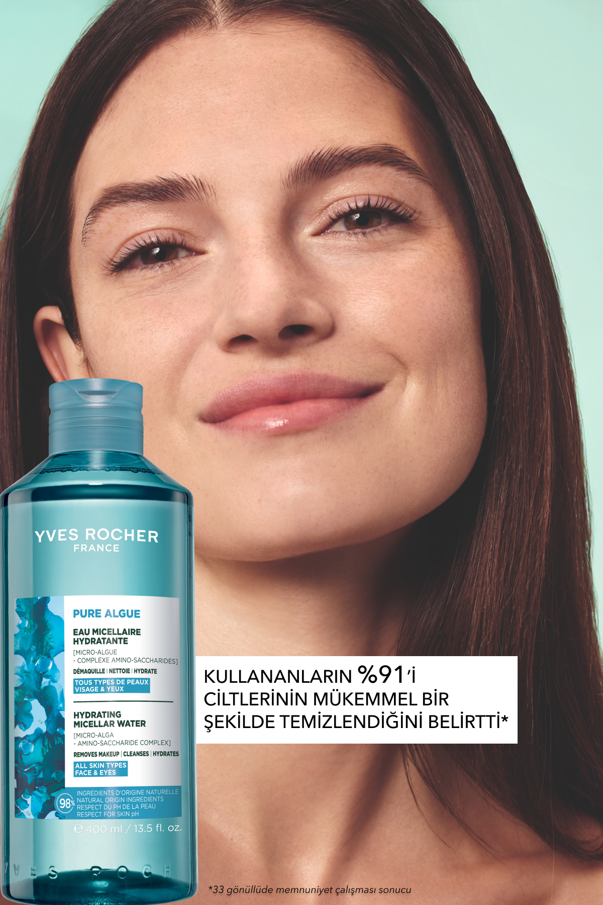 Makyaj Temizleme Micellar Suyu-Normal ve Kuru Cilt -Pure Algue Nemlendirici  Botanik Kompleks 400ml — 22047 — تصویر 3 از 7
