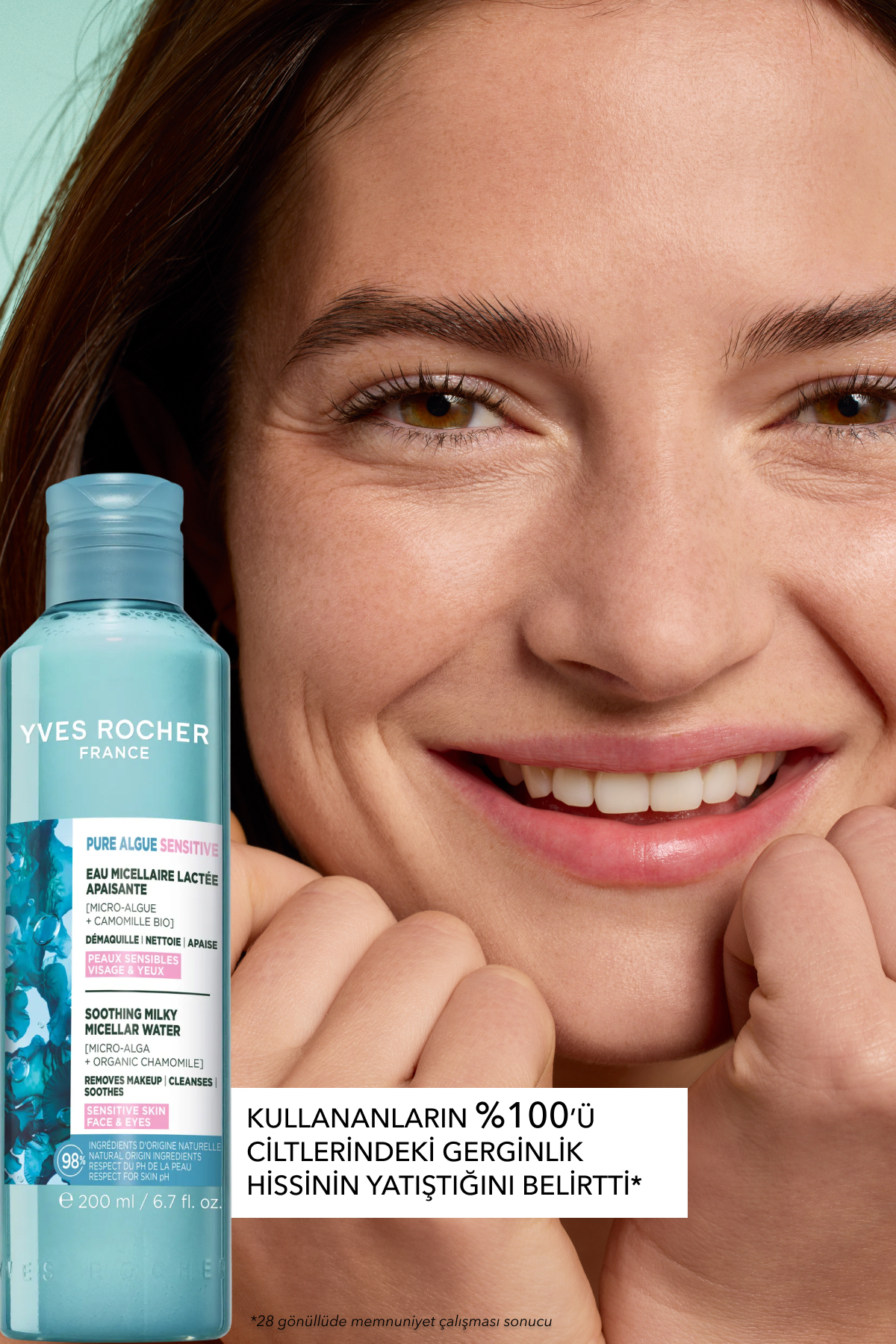 Yüz&Makyaj Temizleme Micellar Sütü-Hassas Dahil Tüm Cilt-Pure Algue Sensitive Botanik Kompleks 200ml — 7996 — تصویر 4 از 8
