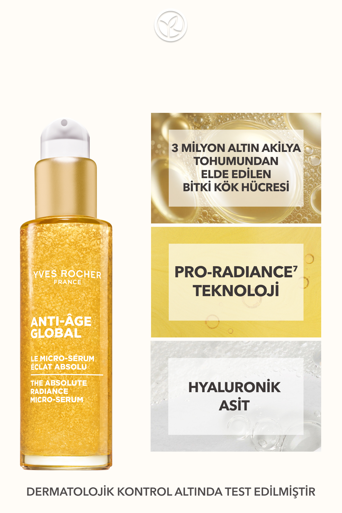 Konsantre Serum-Hyaluronik Asit-Yaşlanma ve Leke Karşıtı Bitki Kök Hücre Bakımı Anti Age Global 30ml — 96869 — تصویر 4 از 8
