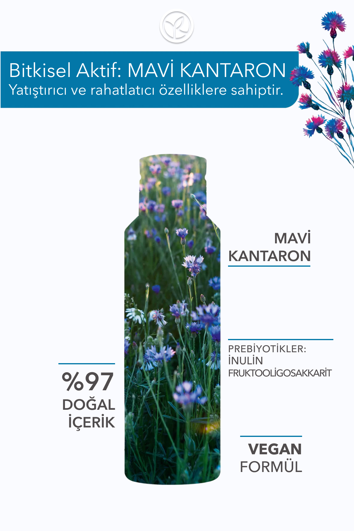 Tüm Ciltler, Çift Fazlı/Yoğun Makyaja Özel, Rahatlatıcı Göz Makyaj Temizleyici-Pur Bleuet-100ml — 19252 — تصویر 4 از 6