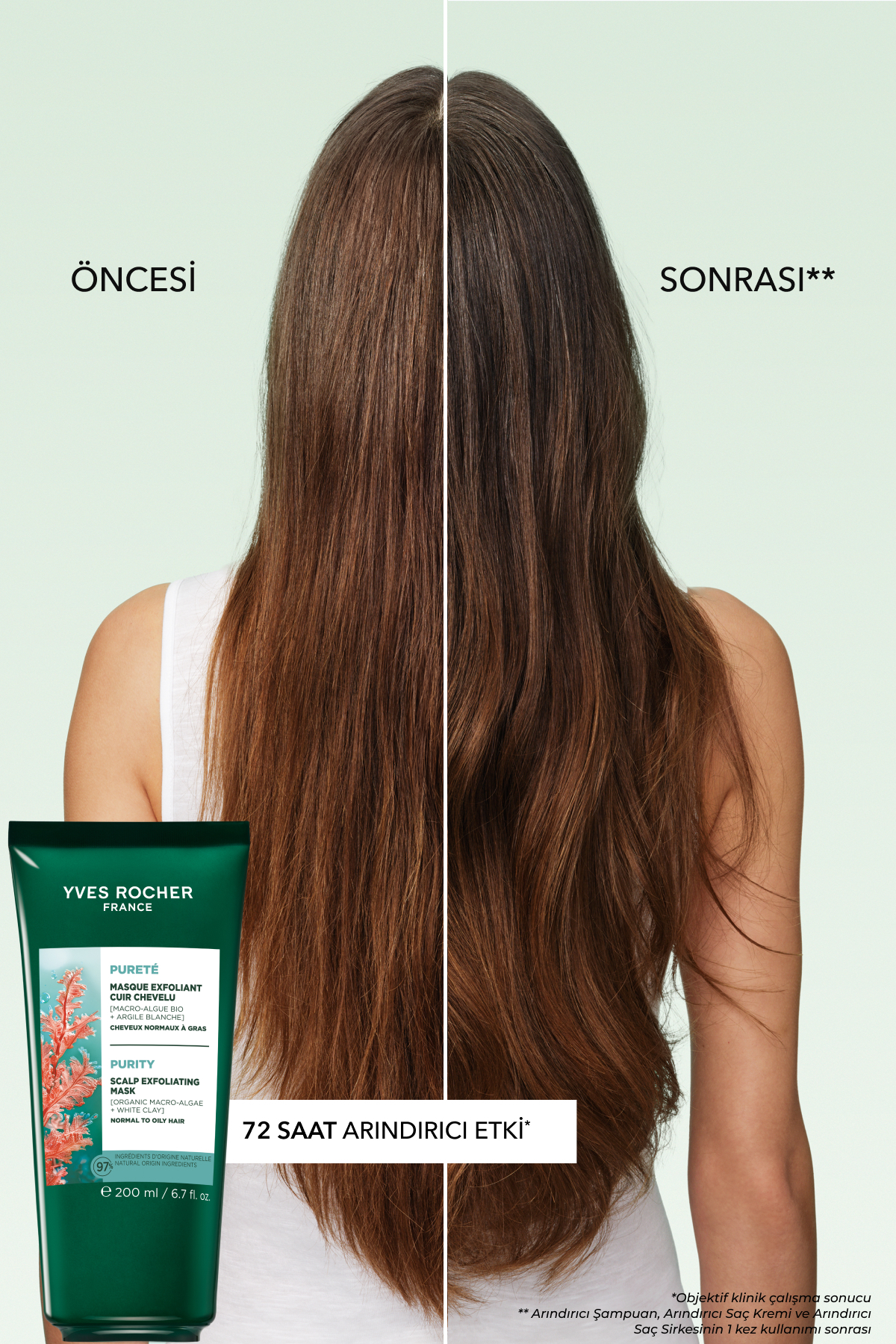 Arındırıcı 2si1 Arada Peeling ve Maske - Yağlı Saçlar / Purete - Vegan -200ml — 93093 — تصویر 4 از 8