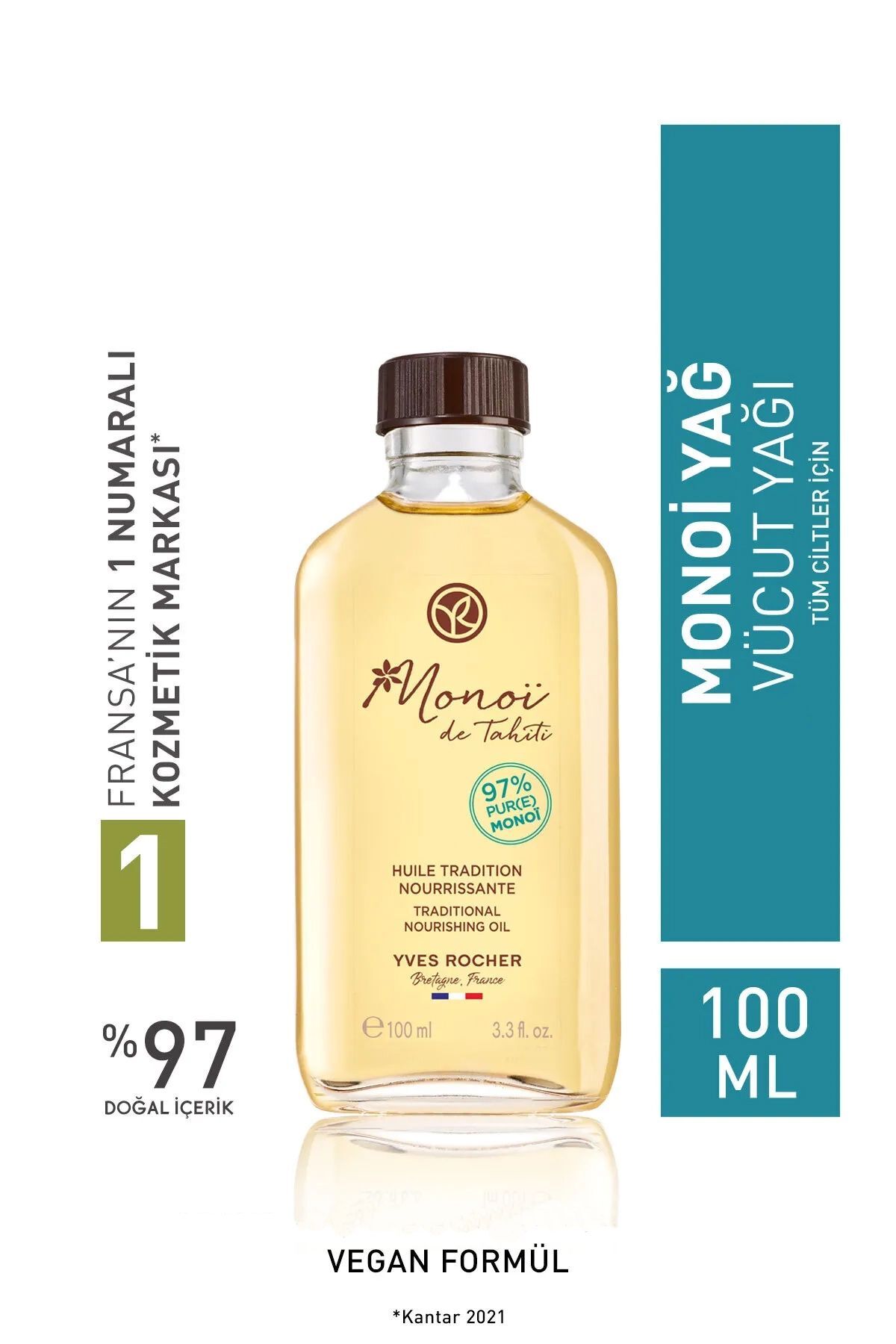 Yves Rocher Monoi Nemlendirici Besleyici Vücut Yağı-Tüm Ciltler-Monoi de Tahiti-Vegan-100ml — 8198