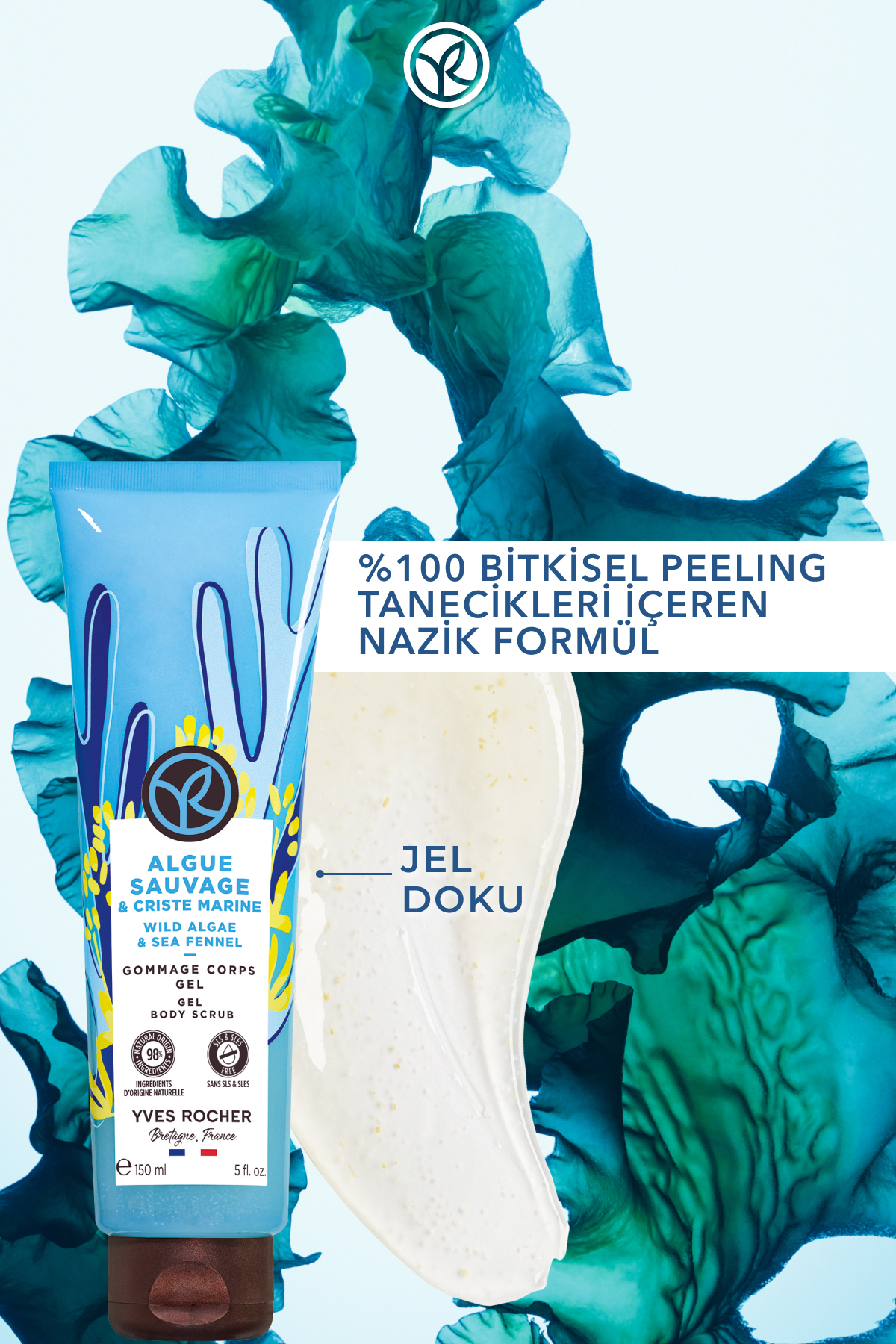 Jel Dokulu Vücut Peelingi-Arındırıcı&Yumuşatıcı&Serinletici Okyanus Esintisi-SLS,SLES İçermez,Vegan- — 69296 — تصویر 3 از 8