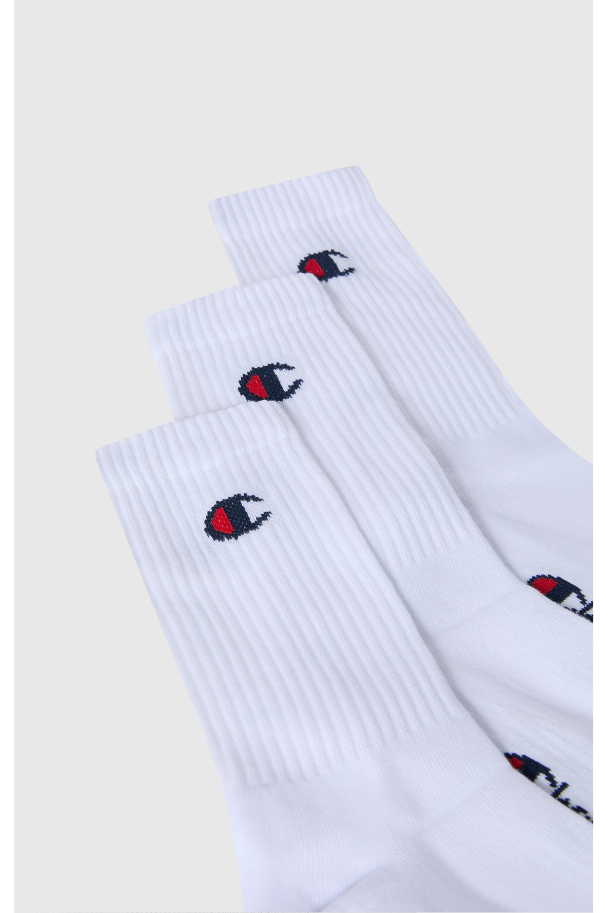 Champion Basics 3pk Crew Socks Beyaz Unisex Çorap-U24558-WW001 görsel 3