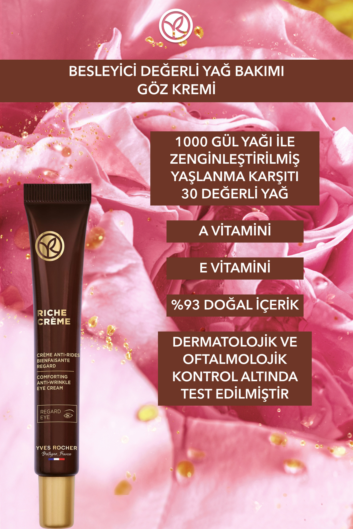 Göz Kremi - Besleyici Yaşlanma Karşıtı Değerli Yağ Bakımı / Riche Creme-14 ml-26499 — تصویر 4 از 8