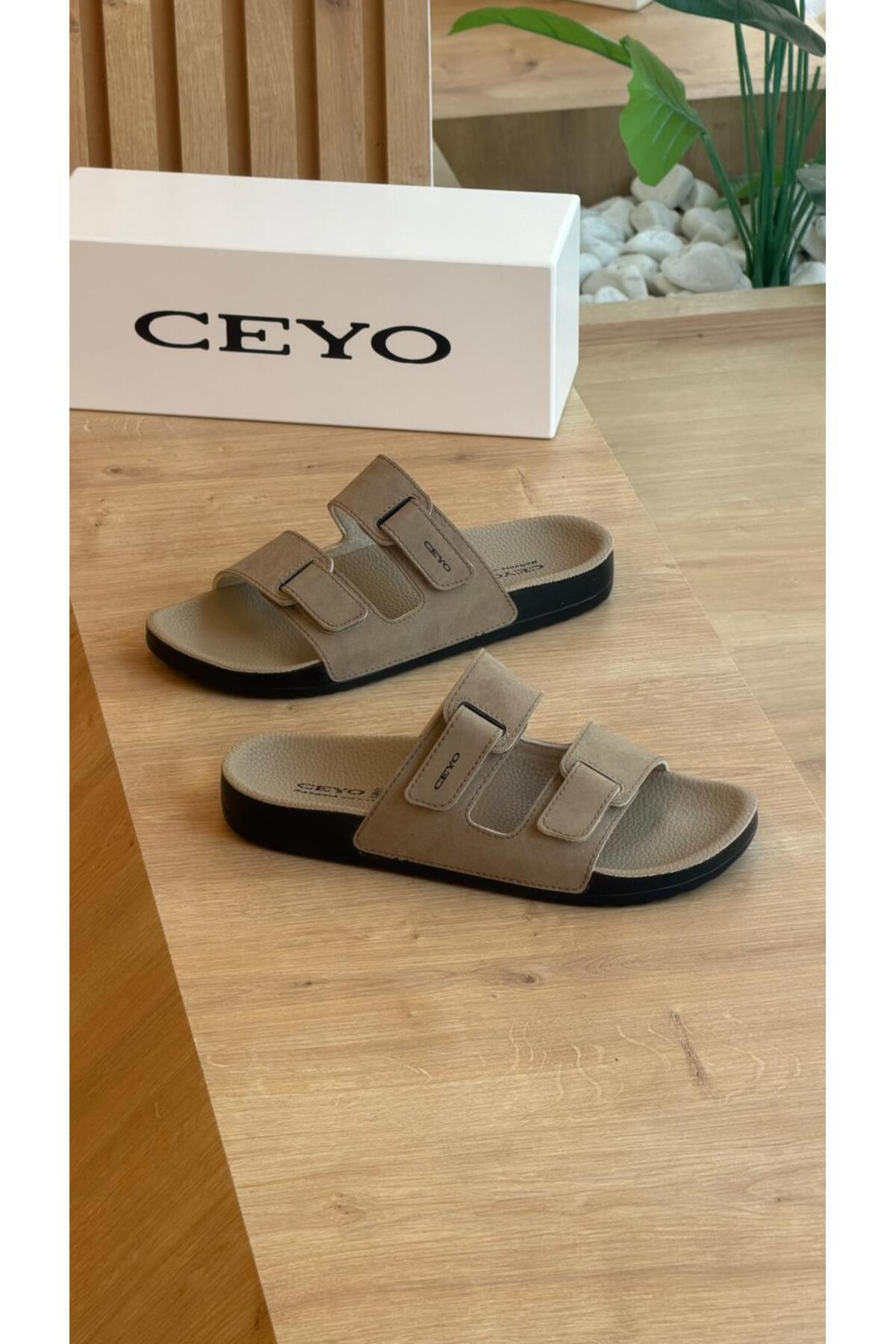 Ceyo BAHAMA-16 Unisex Terlik Bej görsel 2