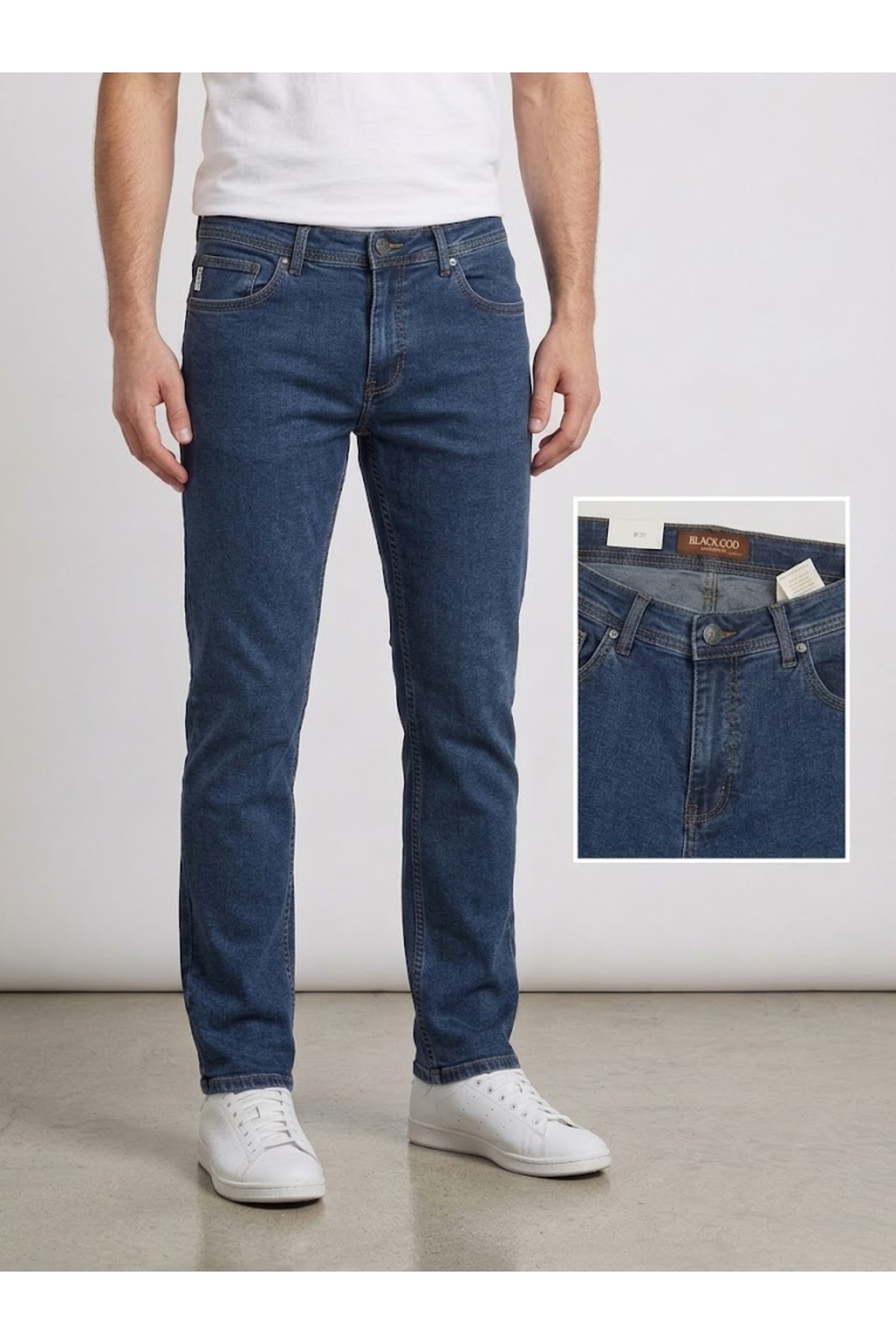 Erkek Regular Kalıp Likralı Pamuklu Premium Kroseç Jean Pantolon