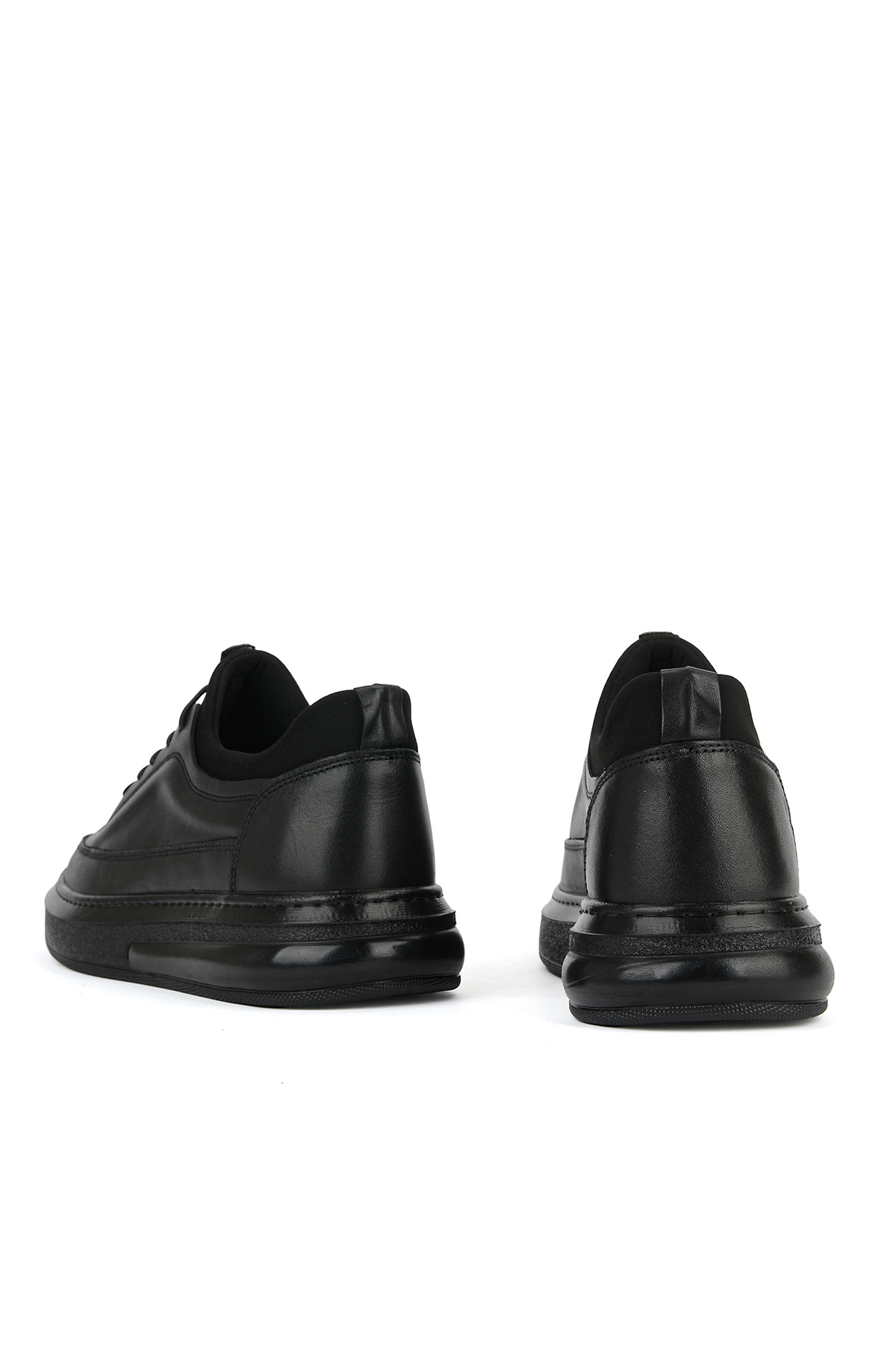 Ziya , Erkek Hakiki Deri Sneaker 161423Z88 Siyah görsel 5
