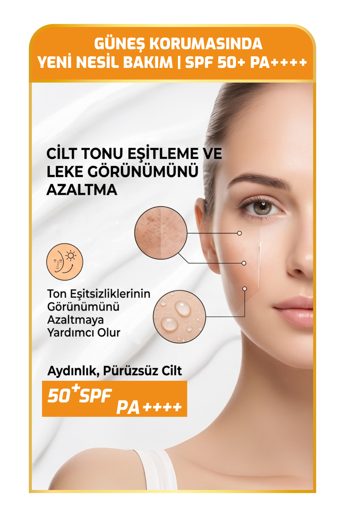 Leke Karşıtı Spf 50 Pa++++ Korumalı Güneş Bakım Kremi — 8682079031097 — تصویر 3 از 5