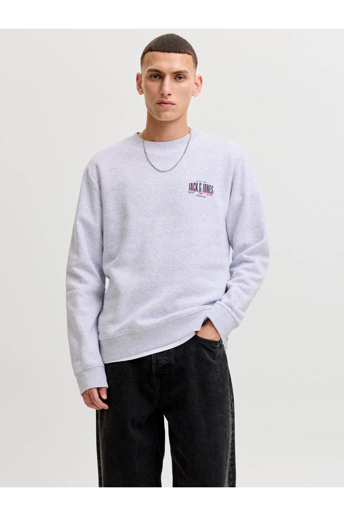 سویشرت مردانه جک جونز مدل Aero Regular Fit یقه گرد کد 12298492 جک اند جونز سویشرت Jack & Jones