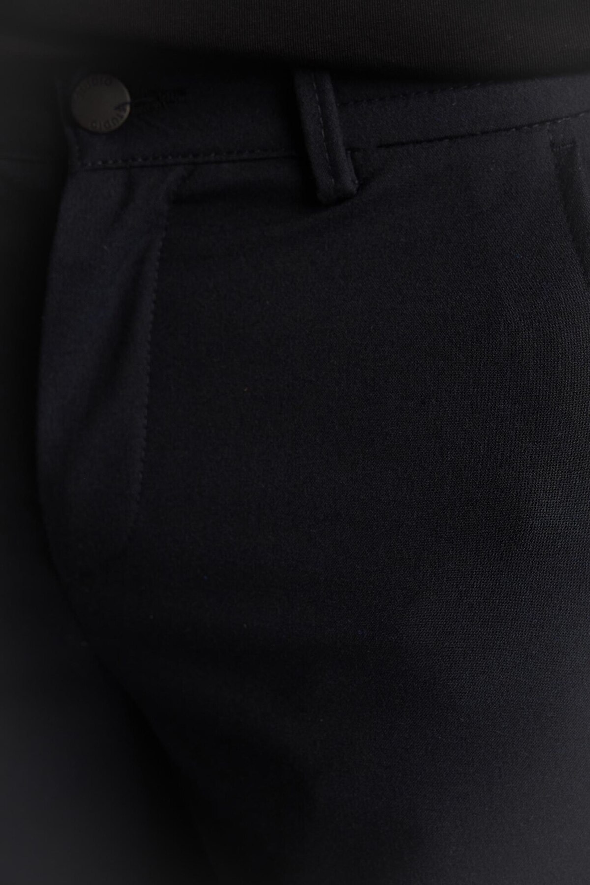 DeFacto Tailored Fit Elastik Bağlamalı Bel Dokuma Pantolon H3112AX26SP görsel 5
