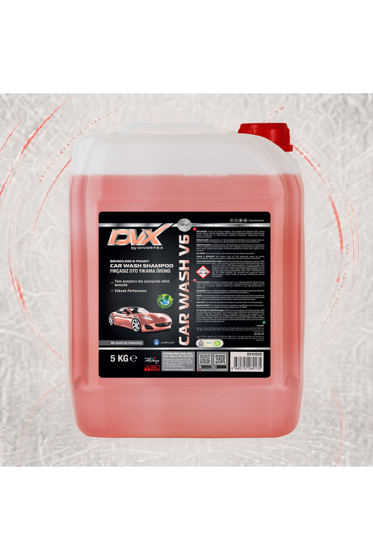 Divortex DVX by Car Wash V6 Fırçasız Oto Yıkama Köpüğü 5 kg