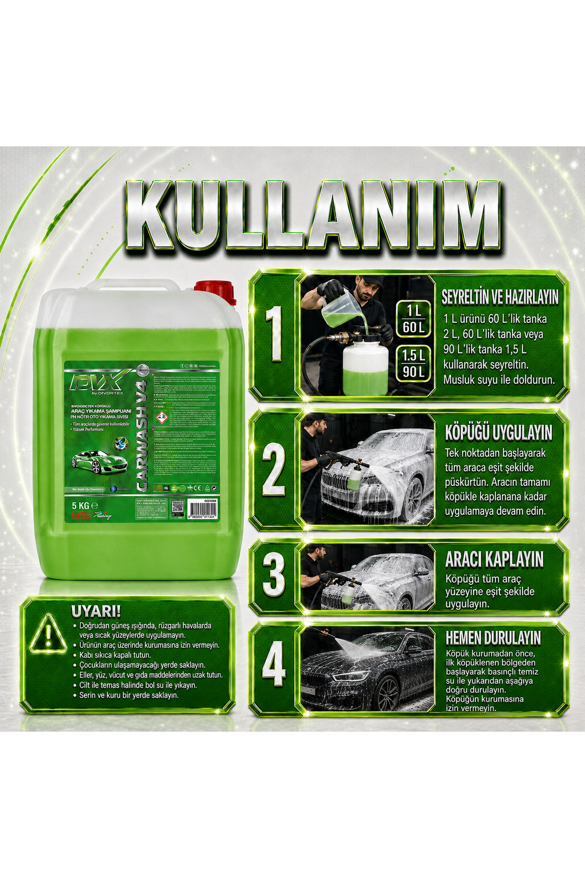 Divortex DVX by Car Wash V4 Fırçasız Oto Yıkama Şampuanı 5 kg - Fiyatı