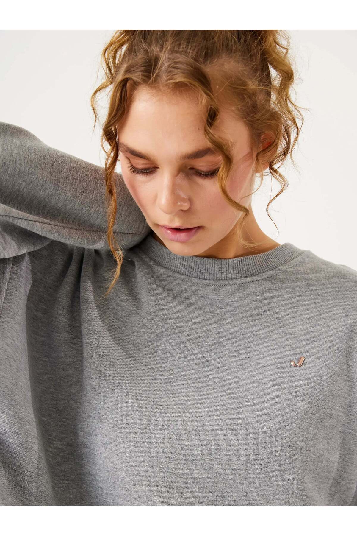 Jerf Aura Sweatshirt Gri Melanj görsel 3
