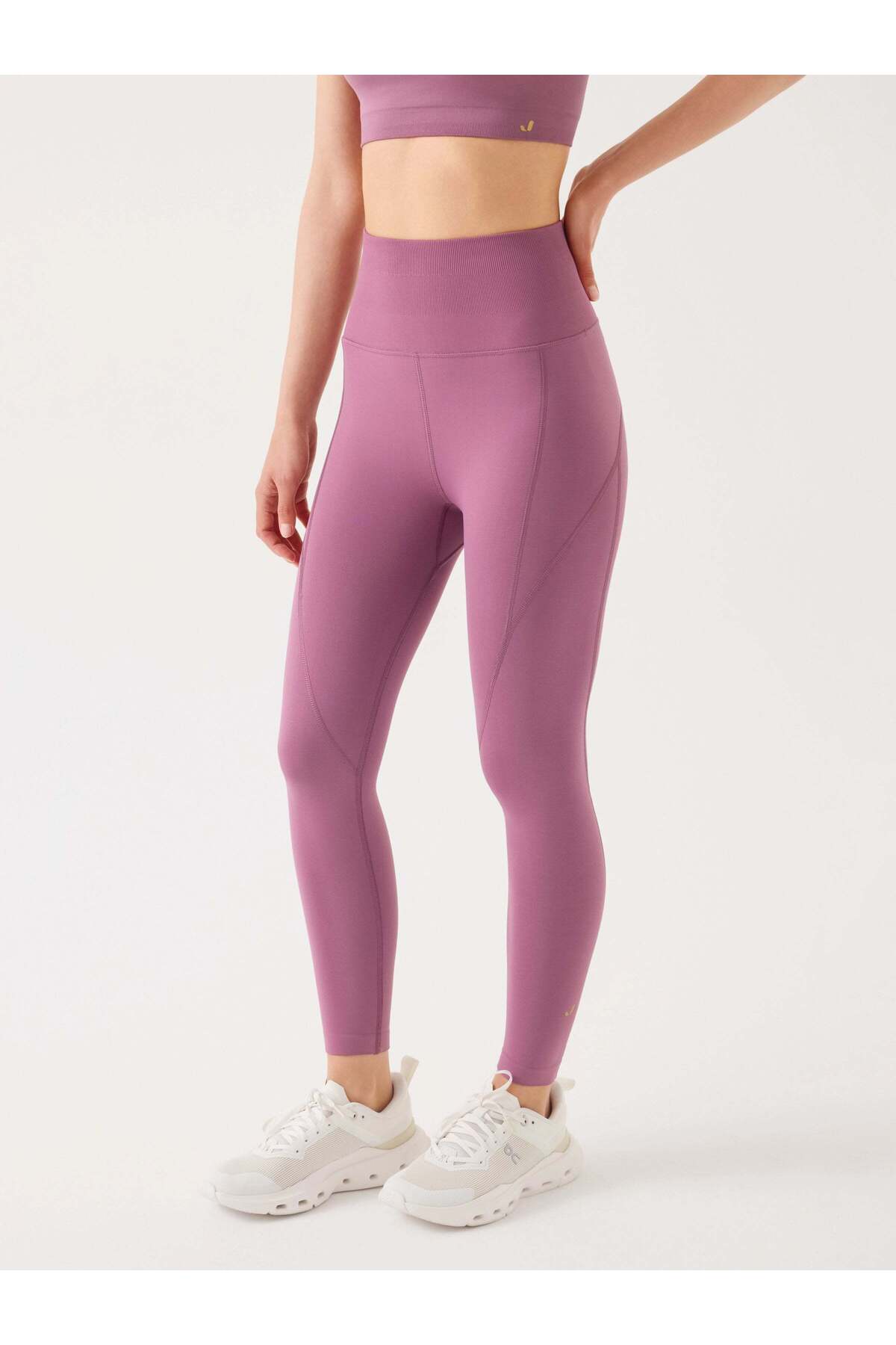 Jerf Pine Yüksek Bel & Toparlayıcı Tayt Pastel Lila görsel 2
