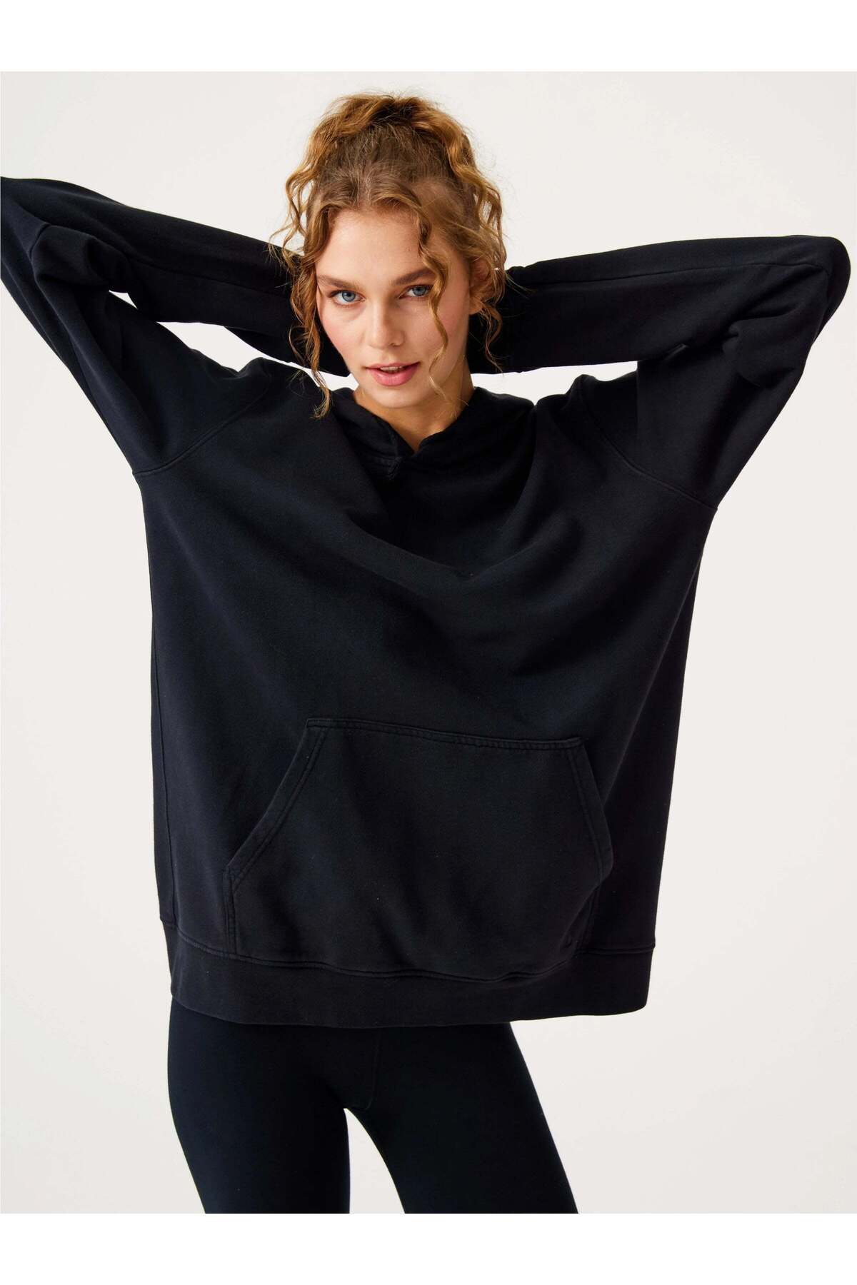 Jerf Lydney Unisex Kapüşonlu Sweatshirt Siyah