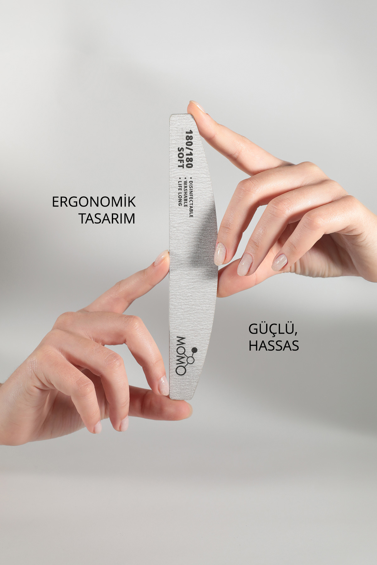 Protez Tırnak Kağıt Törpü, 180/180 Yarım Ay Gri Tırnak Törpüsü — 8860103C02G15RK03 — تصویر 3 از 8