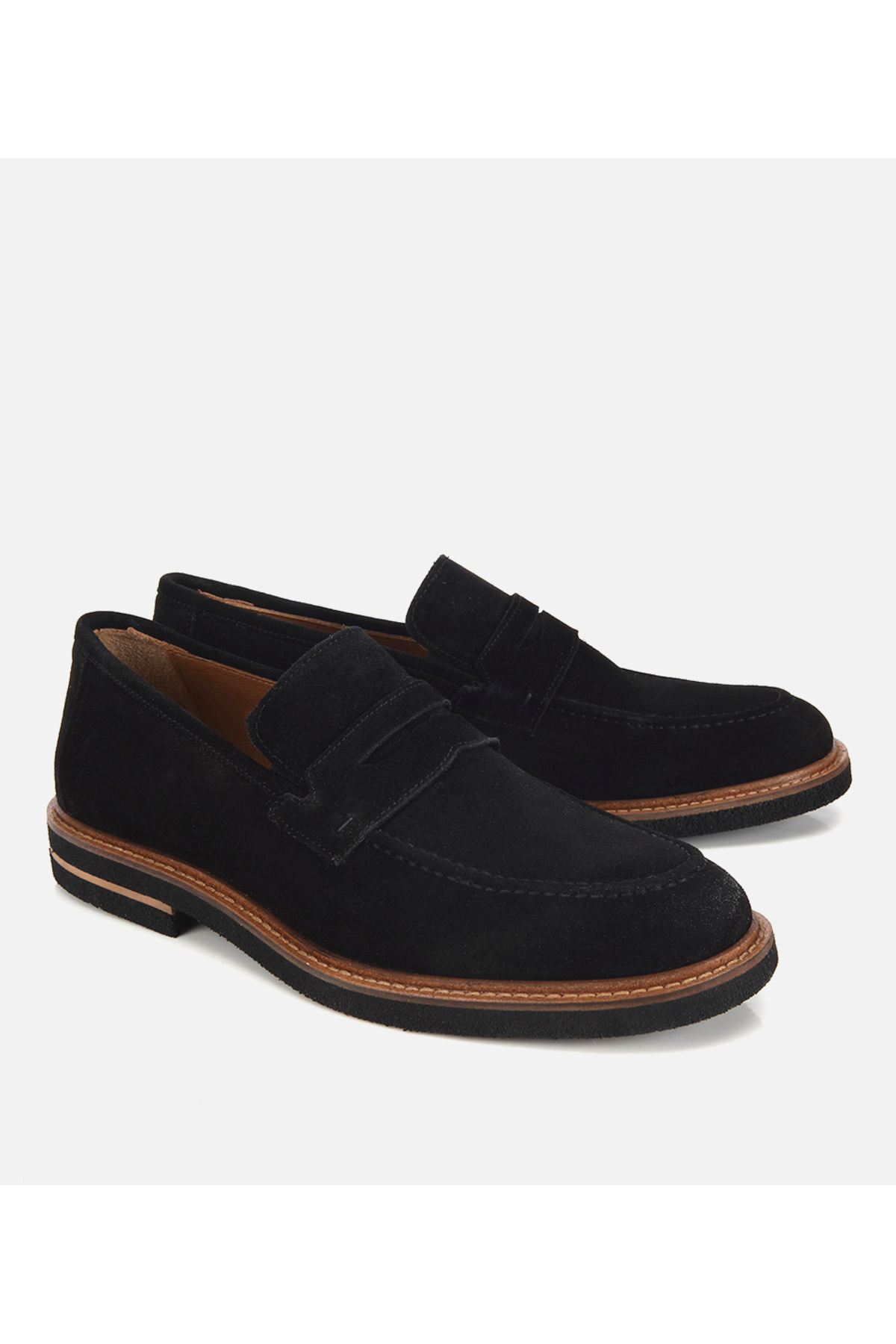 Hotiç Erkek Süet Deri Siyah Klasik Loafer görsel 2