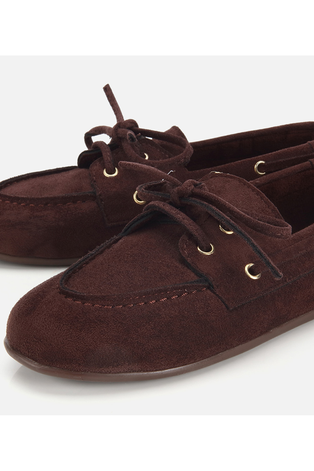 Hotiç Kadın Kahverengi Süet Bağcık Detaylı Loafer görsel 3