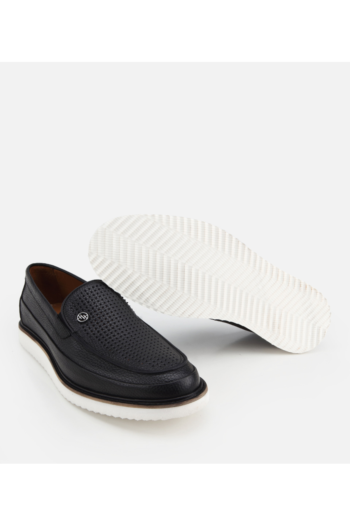 Hotiç Erkek Deri Siyah Delikli Hafif Tabanlı Klasik Loafer görsel 6
