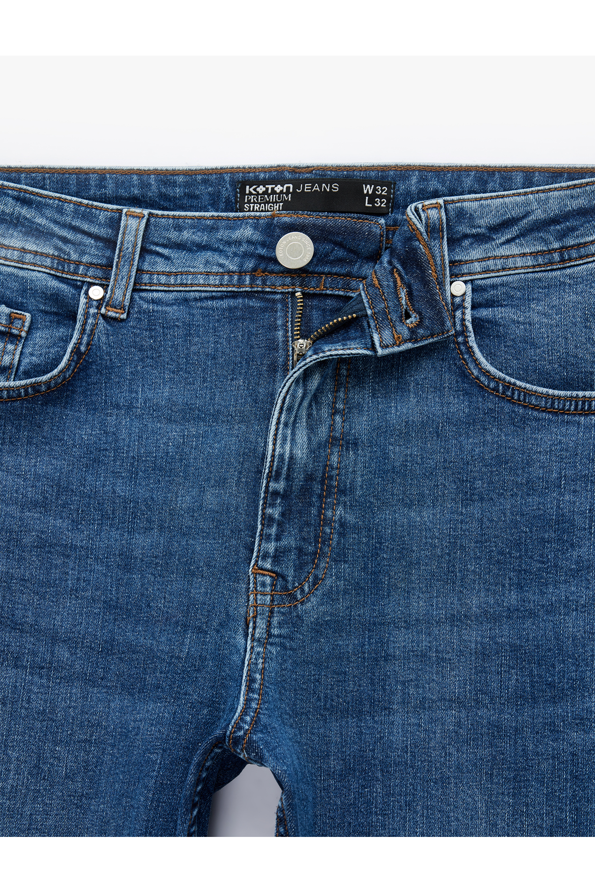 Koton Normal Bel Pamuklu Straight Fit Jean Pantolon - Mark Jean görsel 8
