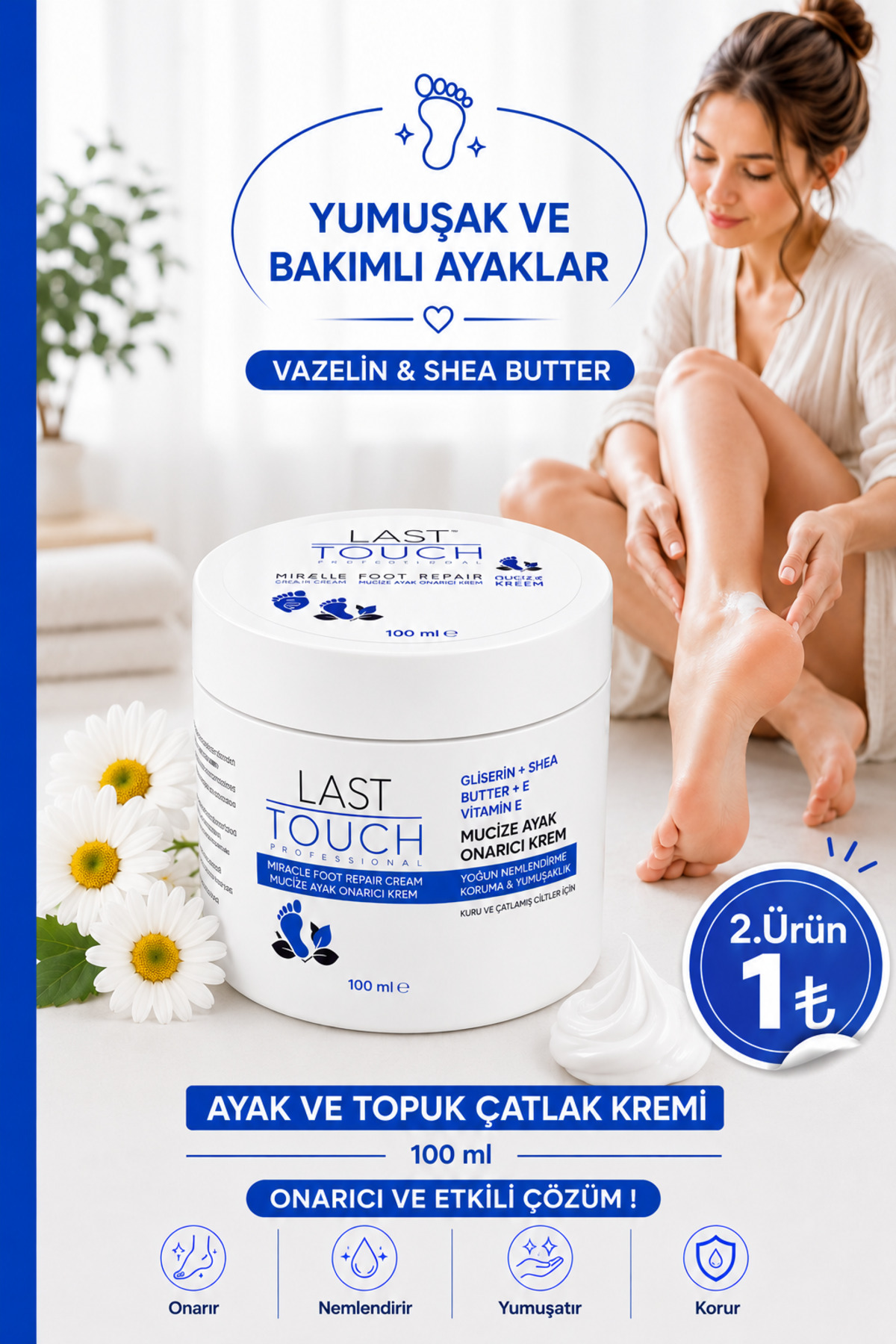 LAST TOUCH Çatlak Onarıcı Mucize Ayak Bakım Kremi 100 ml ( Vazelin & Shea Butter ) — ABK2585