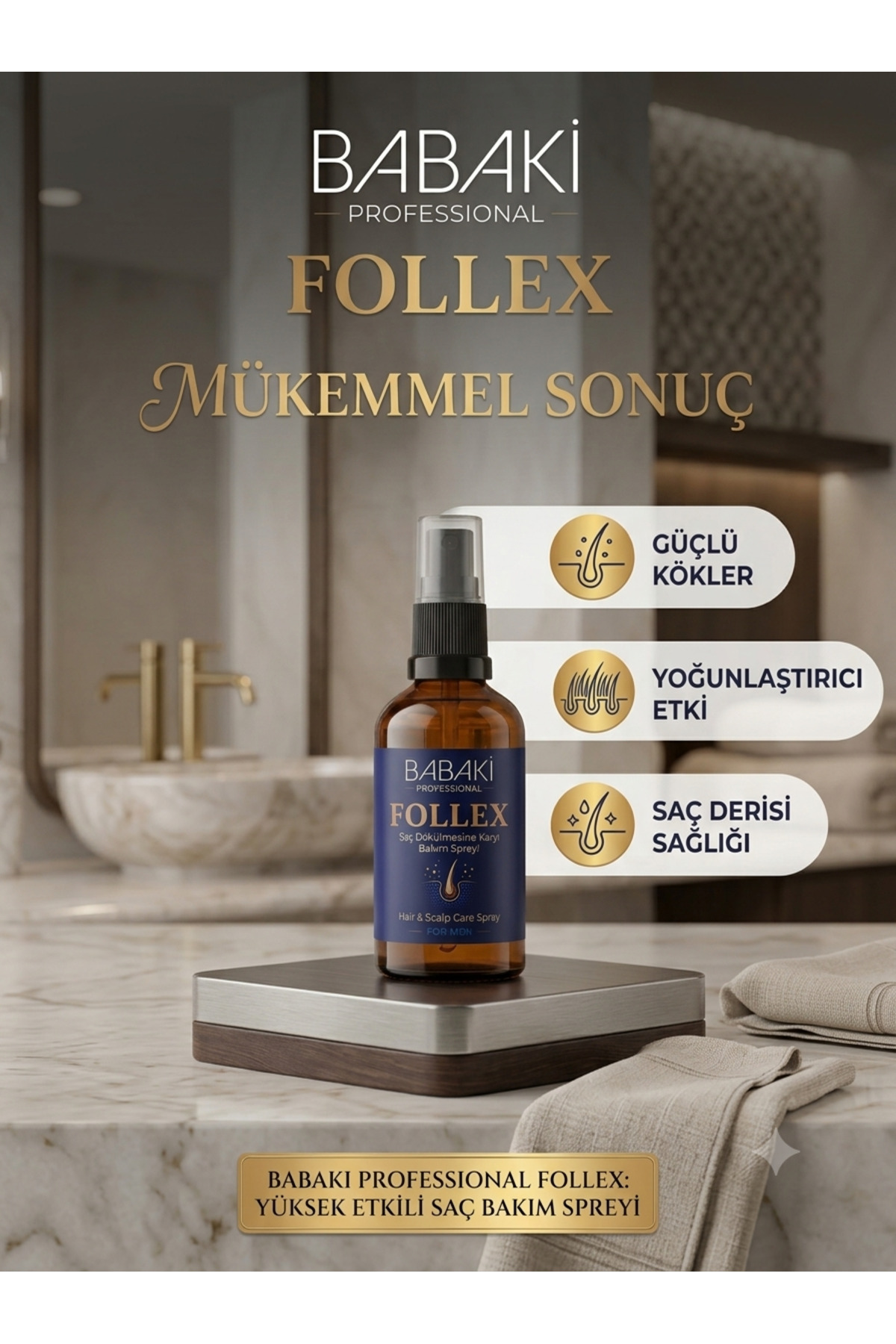 Professional Follex Saç Dökülmesine Karşı Bakım Spreyi — follex men — تصویر 4 از 7