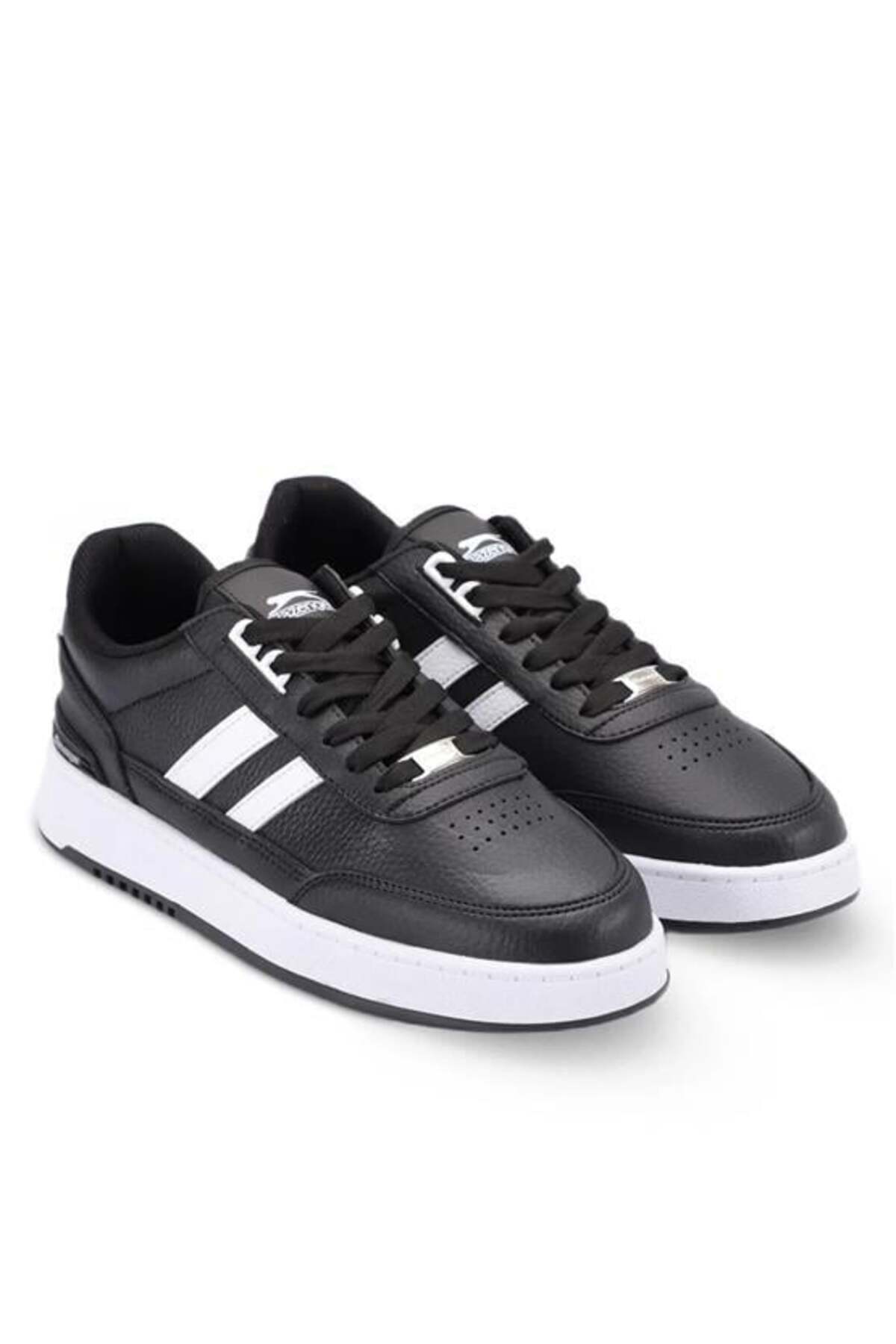کفش کتانی مردانه Daphne مشکی و سفید Sa23le019-510 اسلازنگر کفش اسنیکر Slazenger