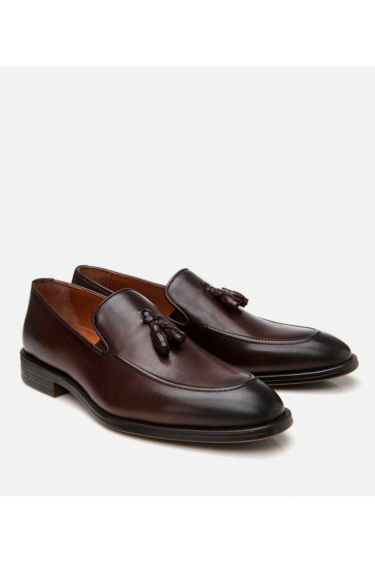 Hotiç Erkek Deri Kahverengi Püskül Detaylı Klasik Loafer görsel 2