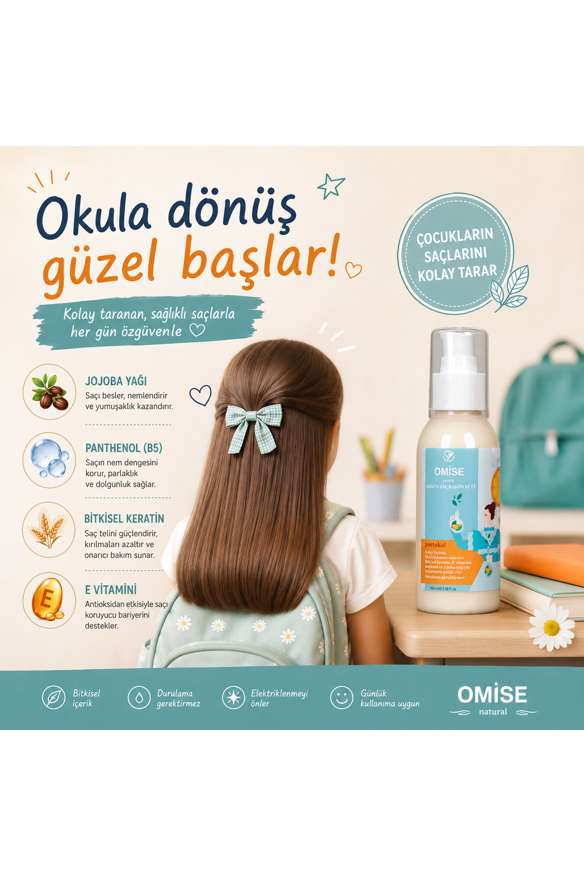Yoğun Saç Bakım Sütü Portakal 100ml | Kolay Tarama & Elektriklenme Önleyici — 005 — تصویر 2 از 4