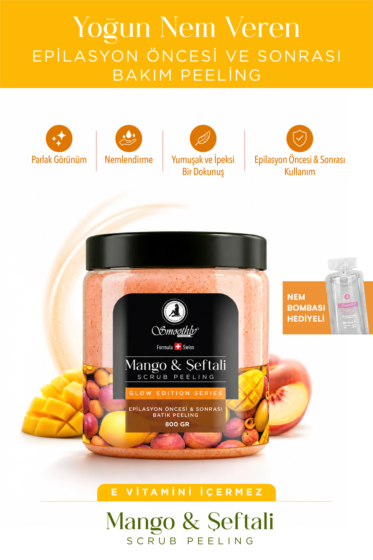 Smoothly Mango 800 G. Epilasyon Batık Karşıtı Crema Peeling — TYC00460741162
