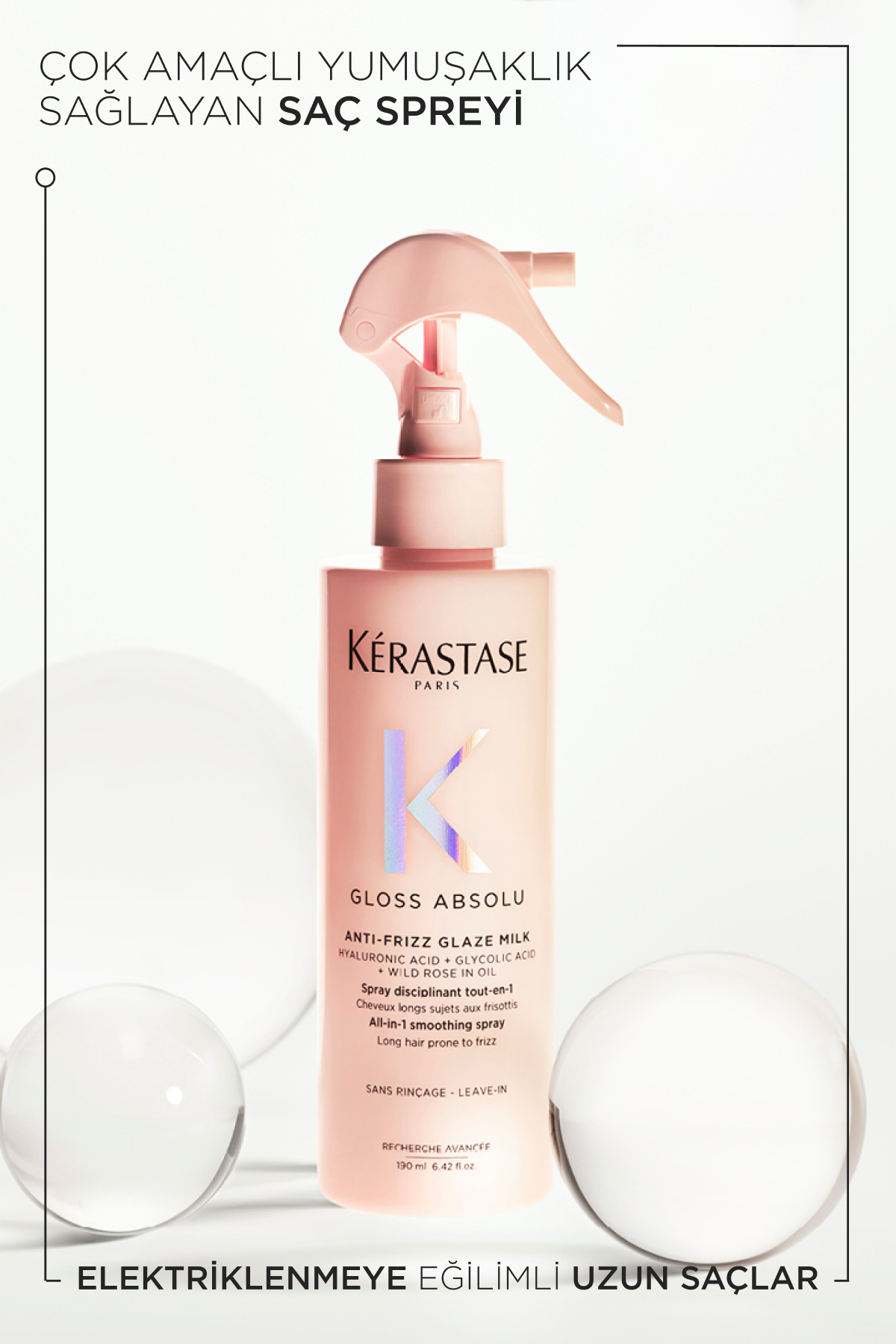 Gloss Absolu Elektriklenmeye Eğilimli Saçlar Için Parlaklık Veren Bakım Spreyi 190 ml — KRS-Gloss-5623562 — تصویر 5 از 8